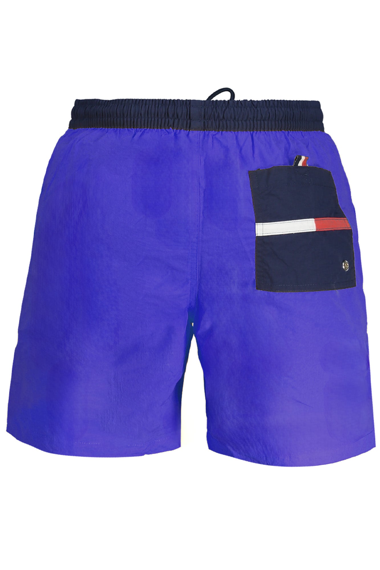 848307_BLBLUET – Herren Bade-Boxershorts Blau mit Taschen & Kordelzug – Norwegen Stil – Größe: M, L, XL – Farbe: Blu
