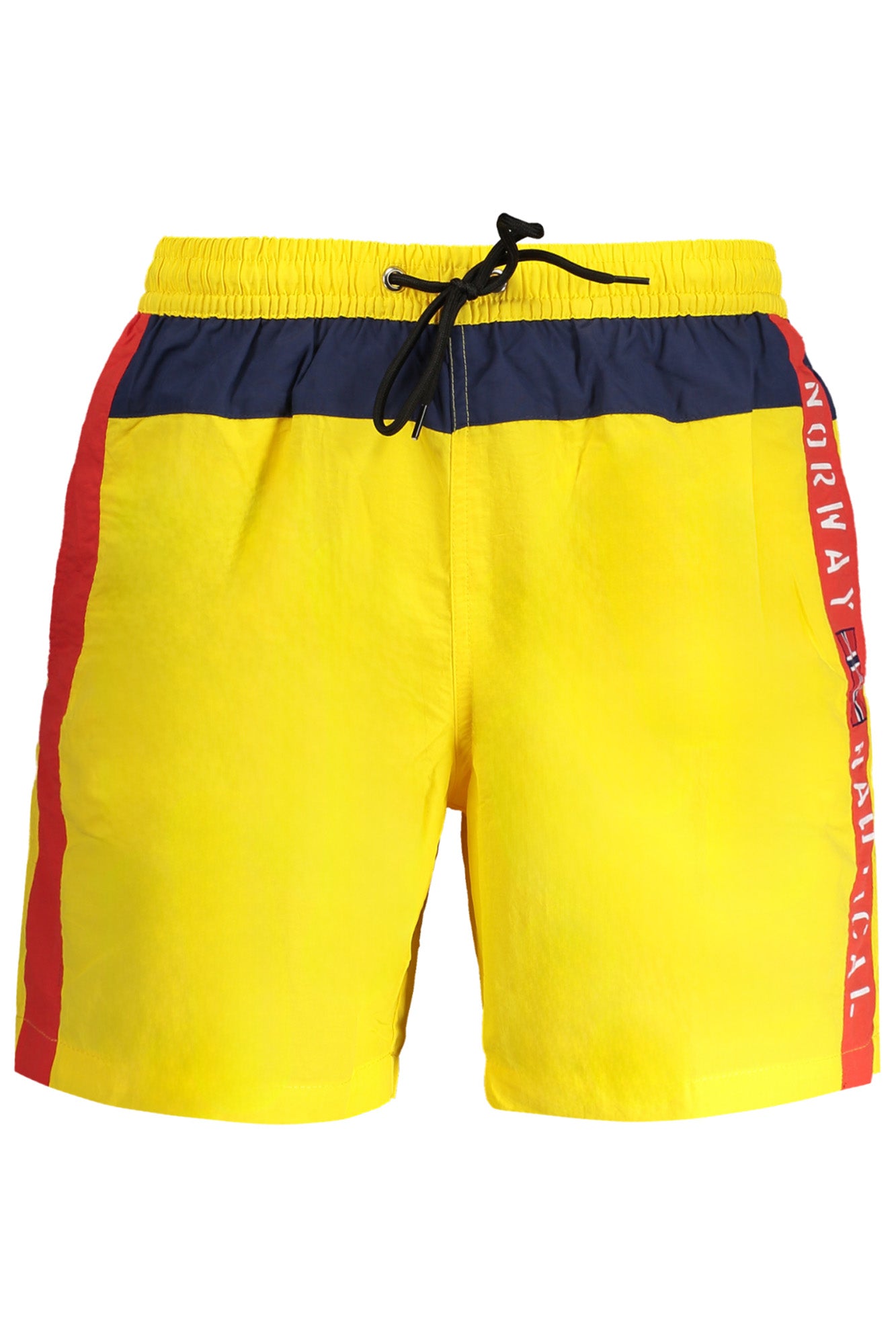848306_GIYELLOW – Entdecke Herren Bade-Boxershorts in Gelb mit Kontrasten und Taschen – Größe: M, L, XL, 2XL – Farbe: Giallo