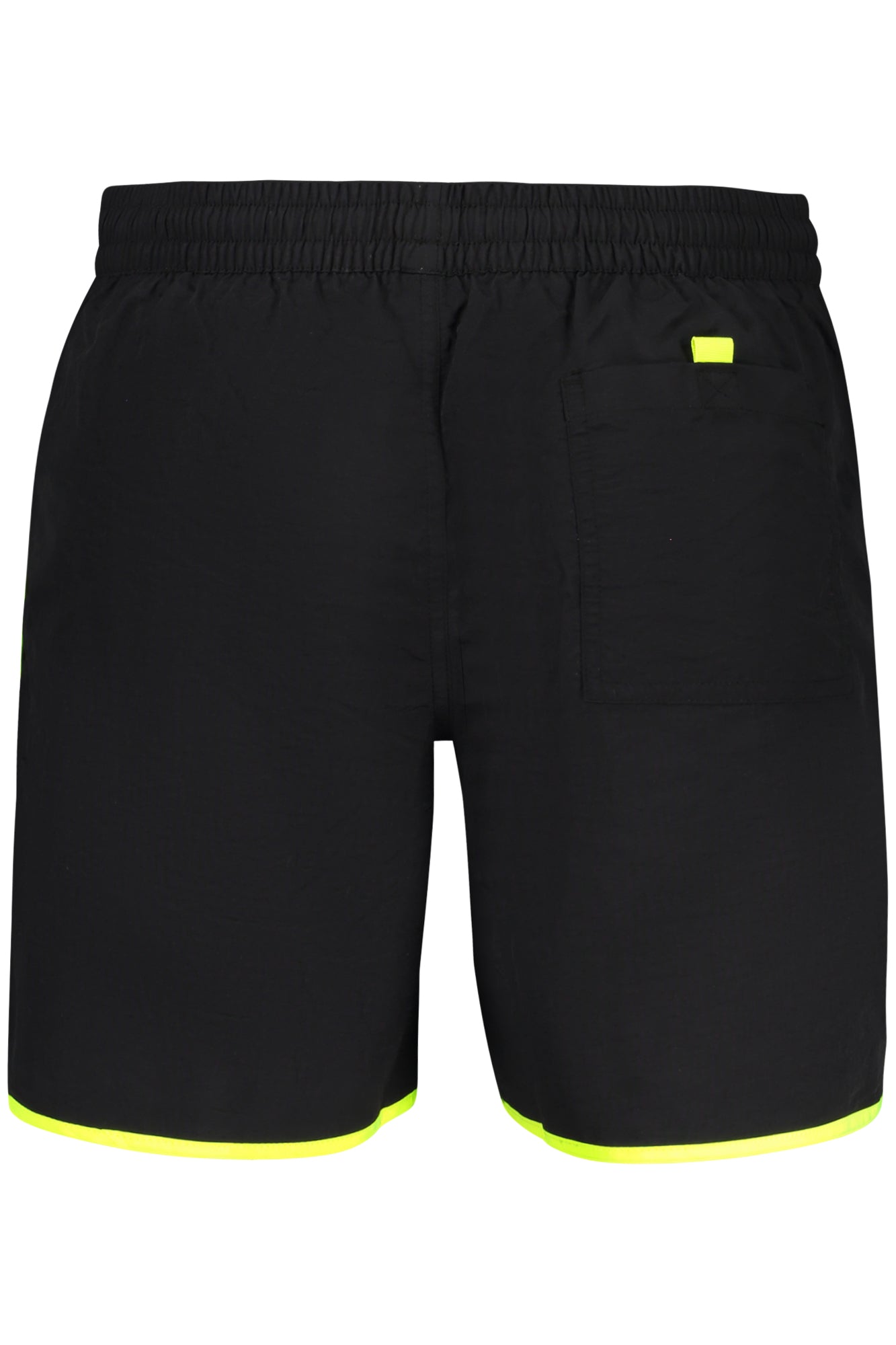 858313_NEBLACK – Elegante Herren Badeboxer - Schwarz mit Kontrastdetails und Taschen – Größe: S, M, L, XL, 2XL, 3XL – Farbe: Nero