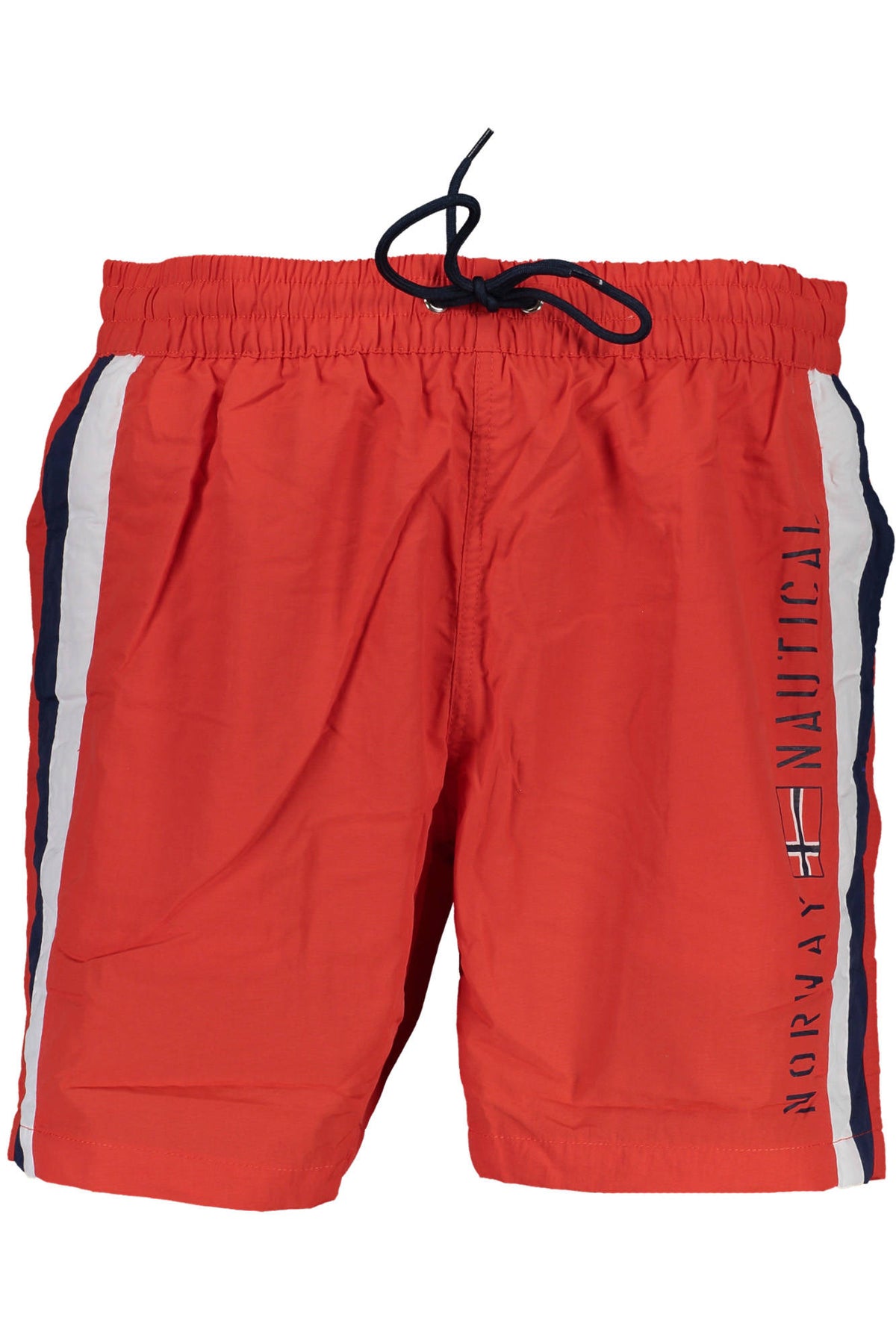 838302_ROSSO_RED-RACE – Roter Badeboxer für Herren mit Taschen und Innenslip, Norwegen-Stil – Größe: M, L, XL, 2XL – Farbe: Rosso