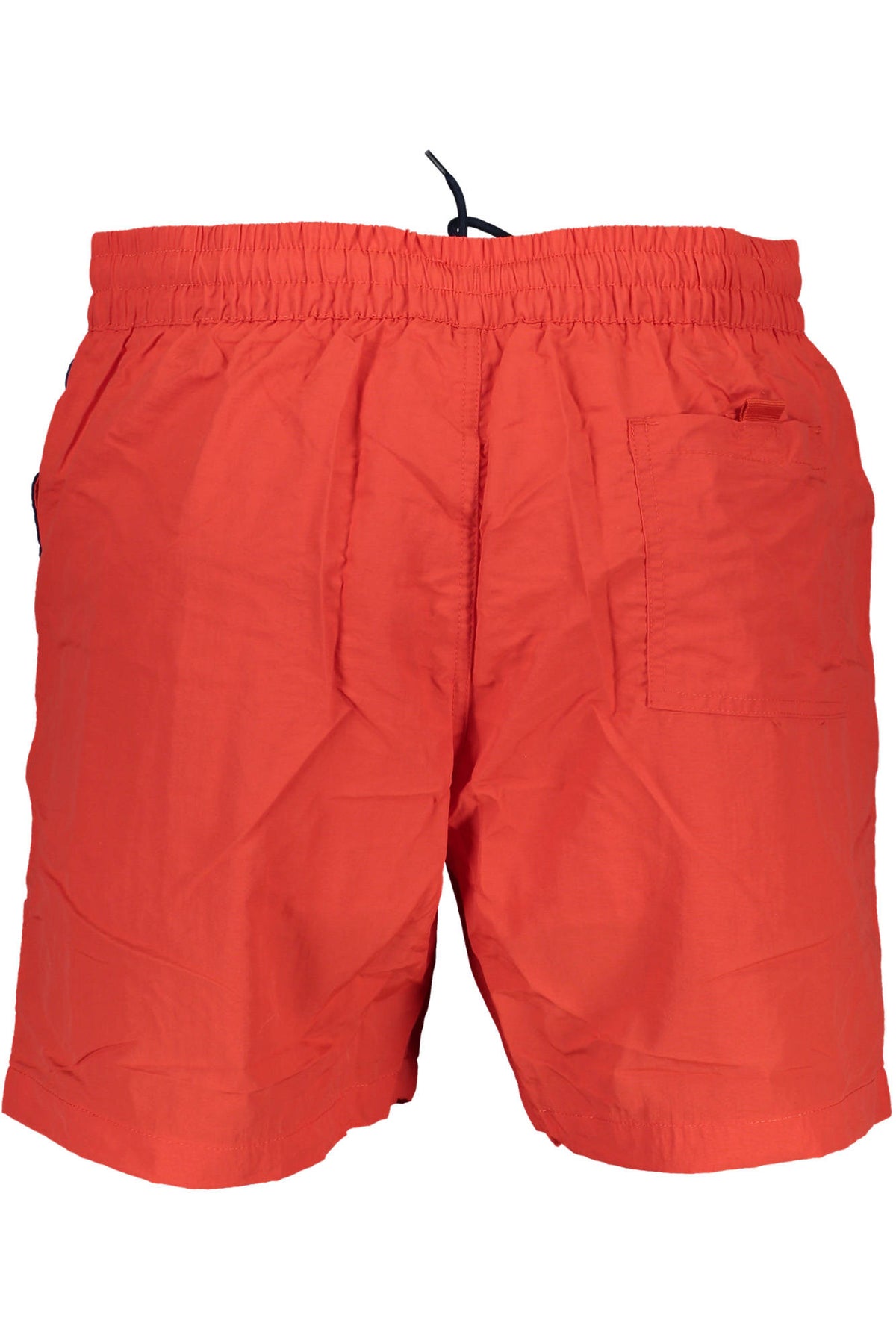 838302_ROSSO_RED-RACE – Roter Badeboxer für Herren mit Taschen und Innenslip, Norwegen-Stil – Größe: M, L, XL, 2XL – Farbe: Rosso