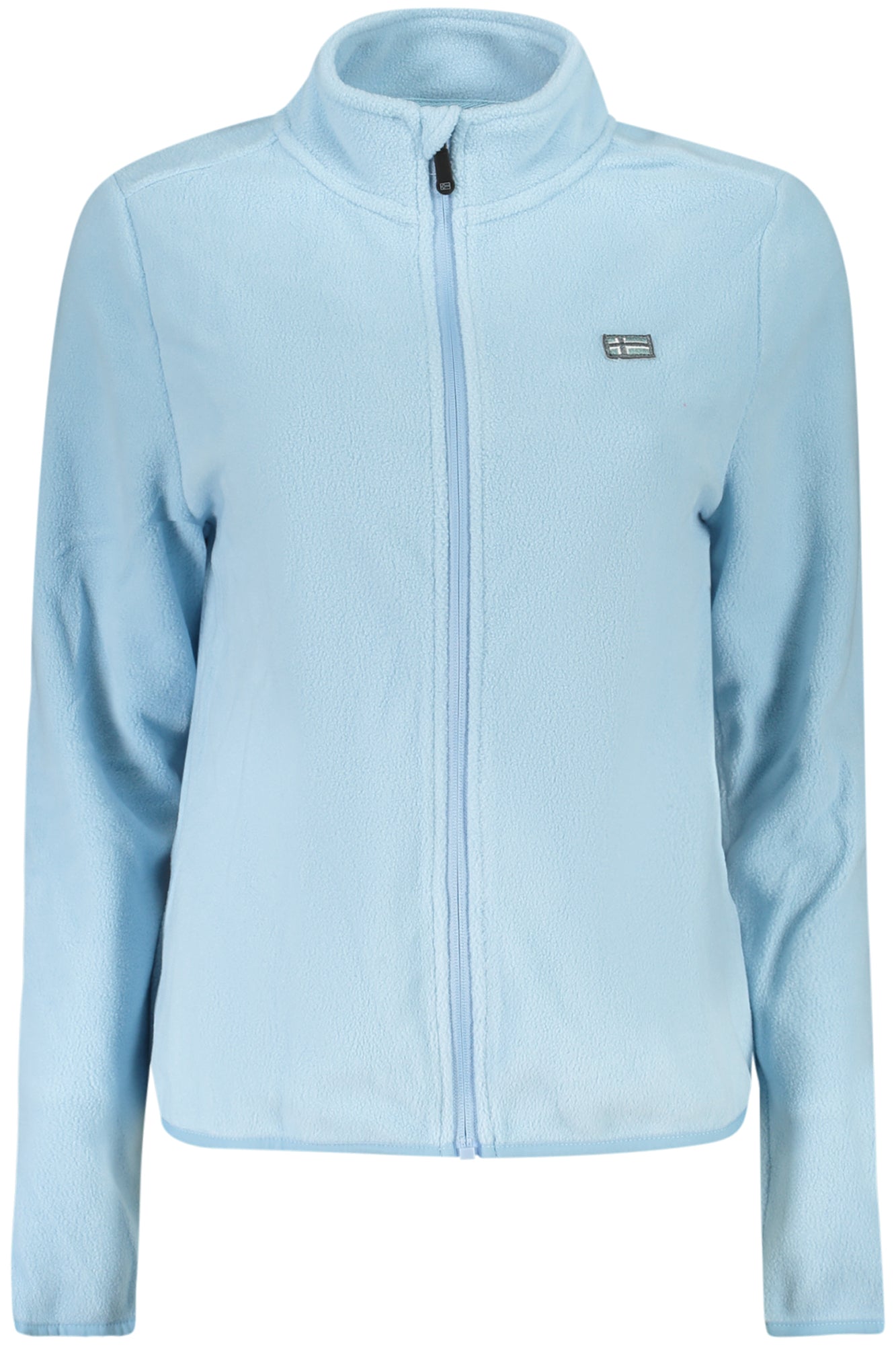 849905_AZCLOUD – Sweatshirt Damen Blau Baumwolle mit Reißverschluss und Applikation – Größe: S, M, L, XL, 2XL – Farbe: Azzurro