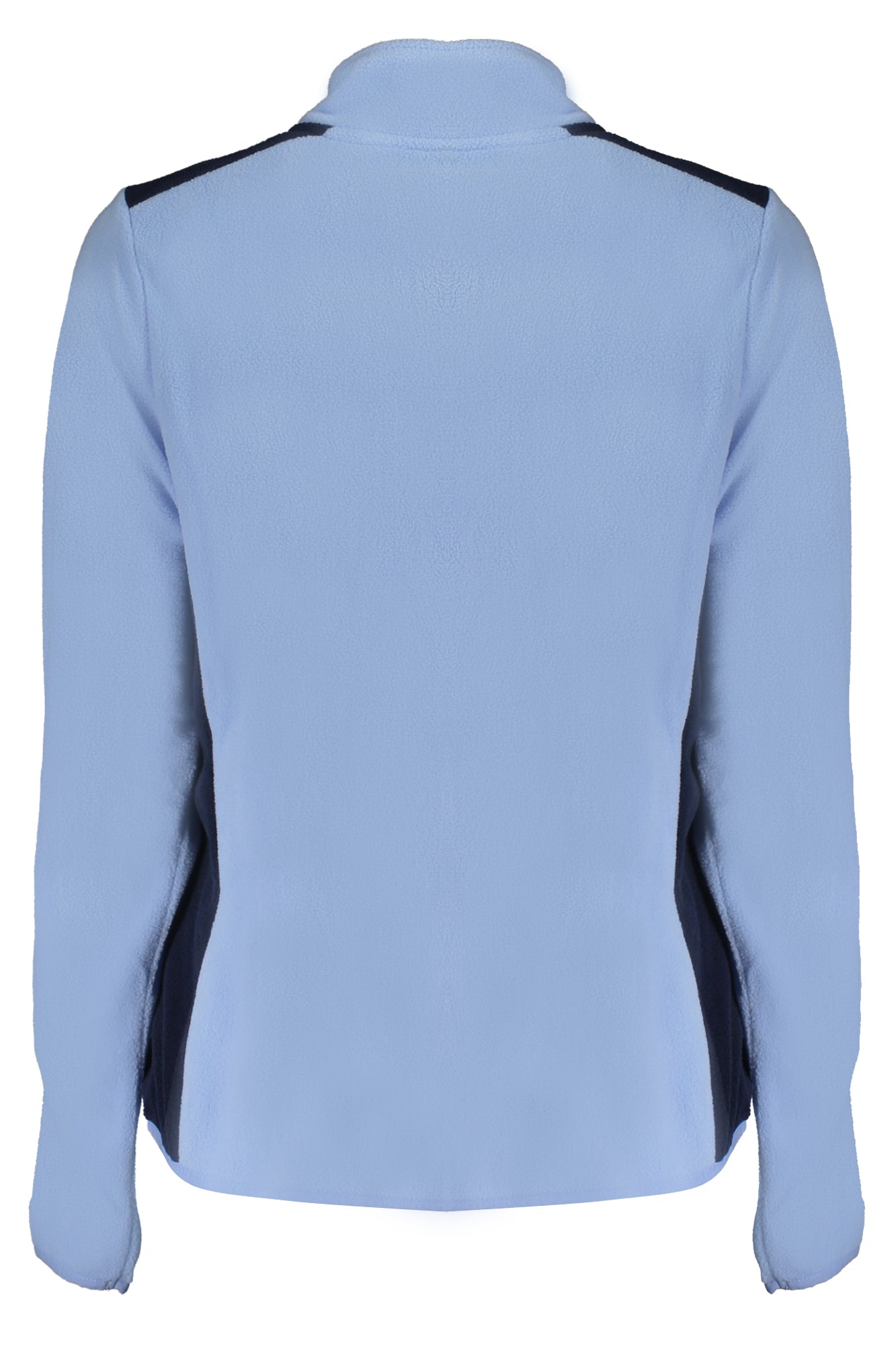 849910_AZSKY – Damen-Fleece-Sweatshirt Blau, Langärmelig mit Reißverschluss, Kontrastdetails – Größe: S, M, L, XL – Farbe: Azzurro