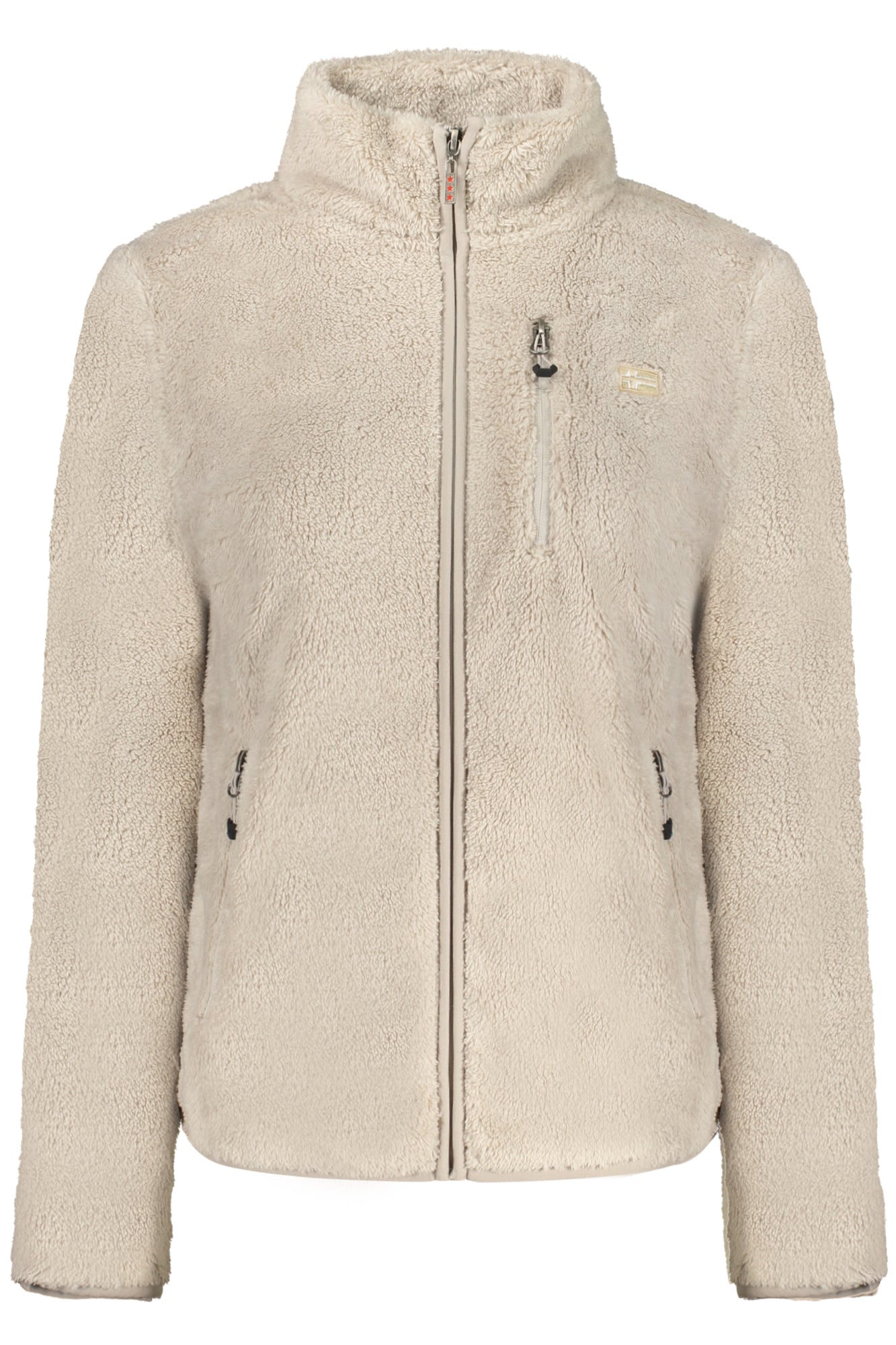 849909_BEROPE – Beiges Damen Fleece-Sweatshirt: Langarm, Kuschelig, Mit Reißverschluss – Größe: S, M, L, XL, 2XL – Farbe: Beige