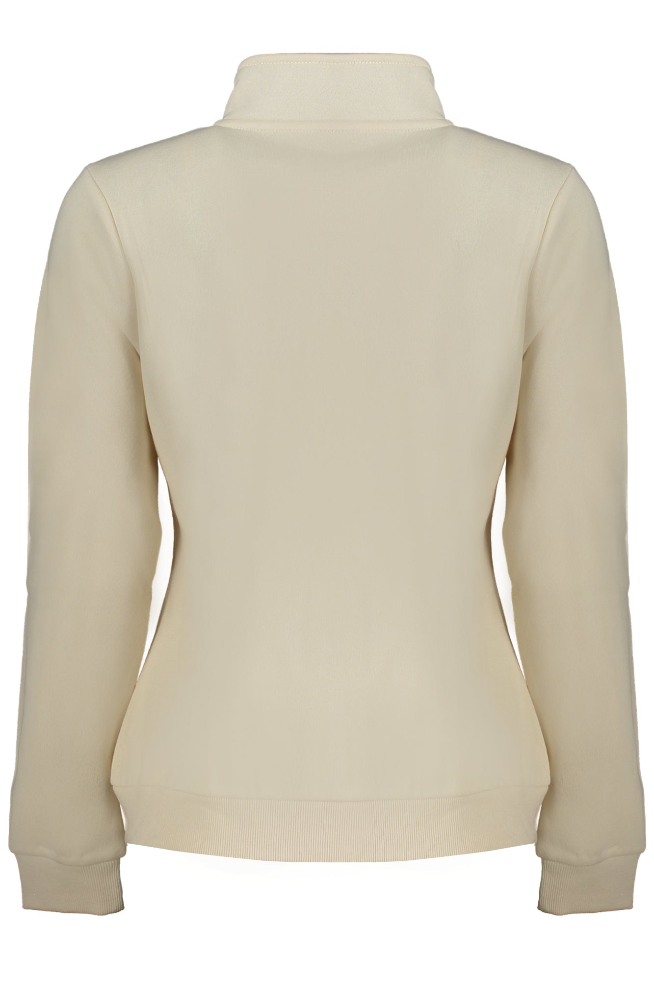849001_BECREAM – Beiges Damen-Sweatshirt mit Reißverschluss und Stickerei-Details – Größe: S, M, L, XL – Farbe: Beige