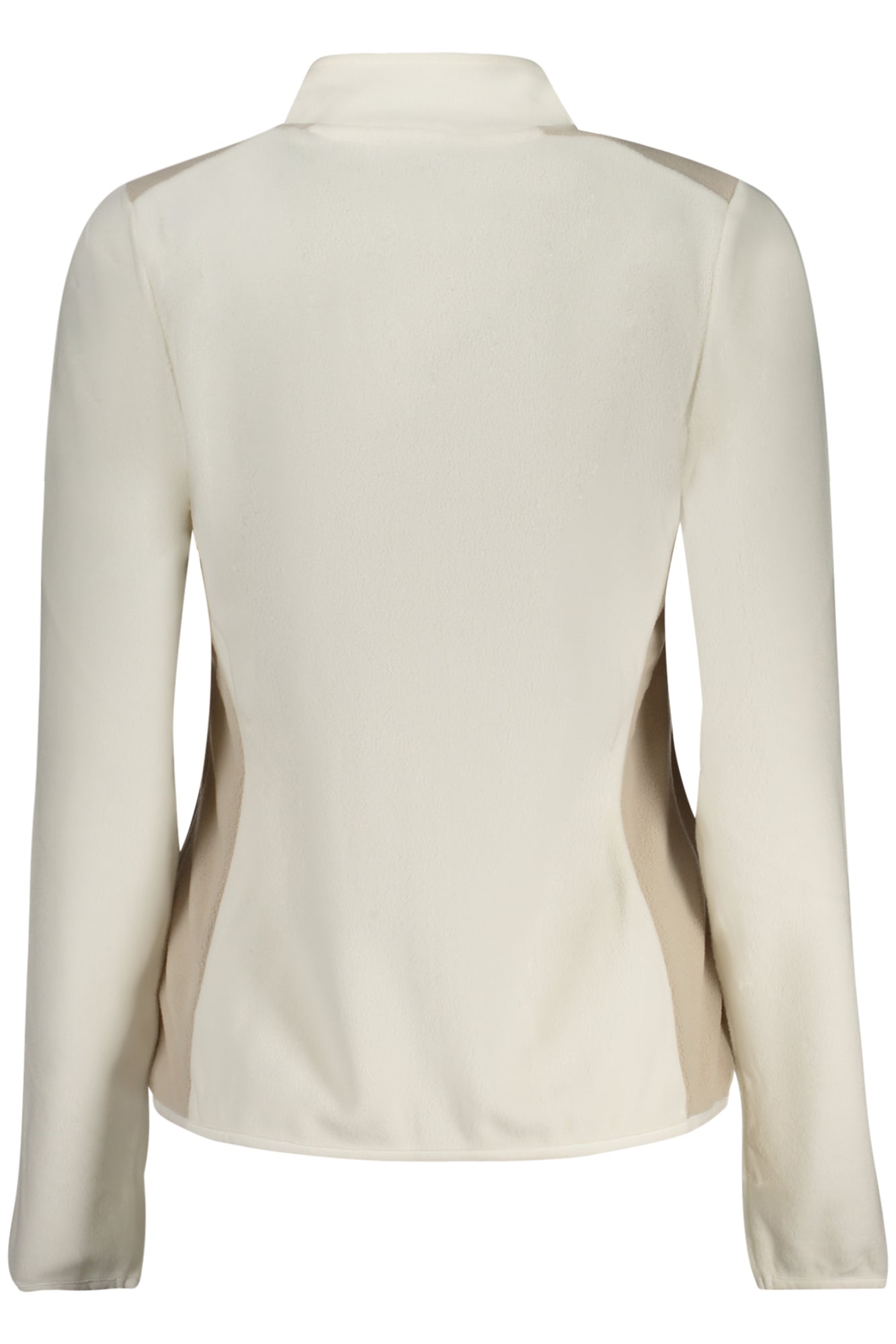 849910_BIOFFWHI – Stylische Damen Fleecejacke mit Kontrastdetails und Reißverschluss – Größe: S, M, L, XL, 2XL – Farbe: Bianco