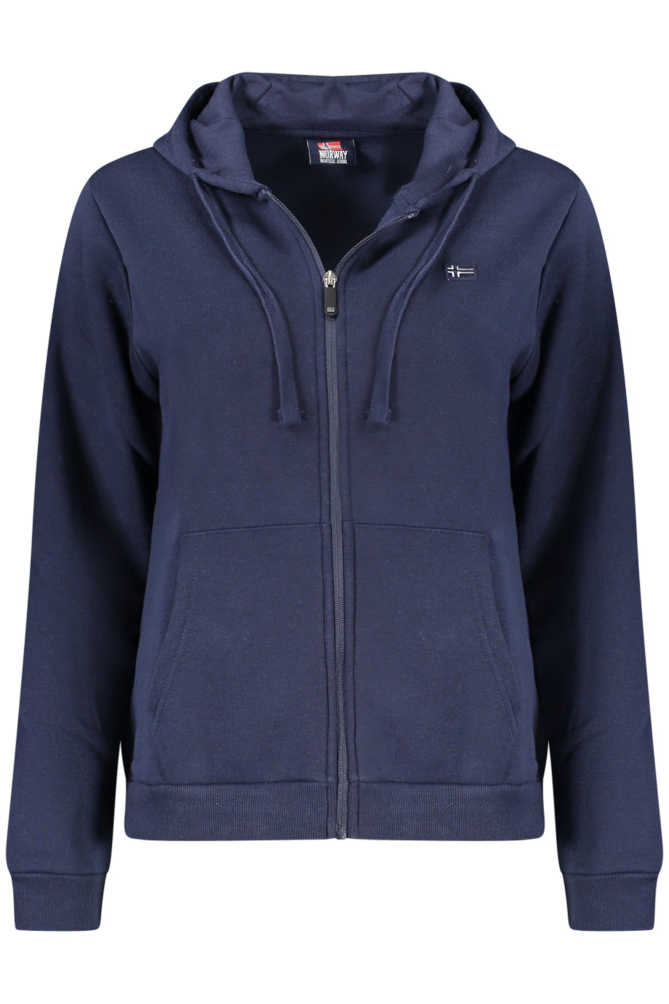 859002_BLNAVY – Blauer Damen Hoodie mit Reißverschluss: Gefüttert & Taschen-Design – Größe: S, M, L, XL, 2XL – Farbe: Blu