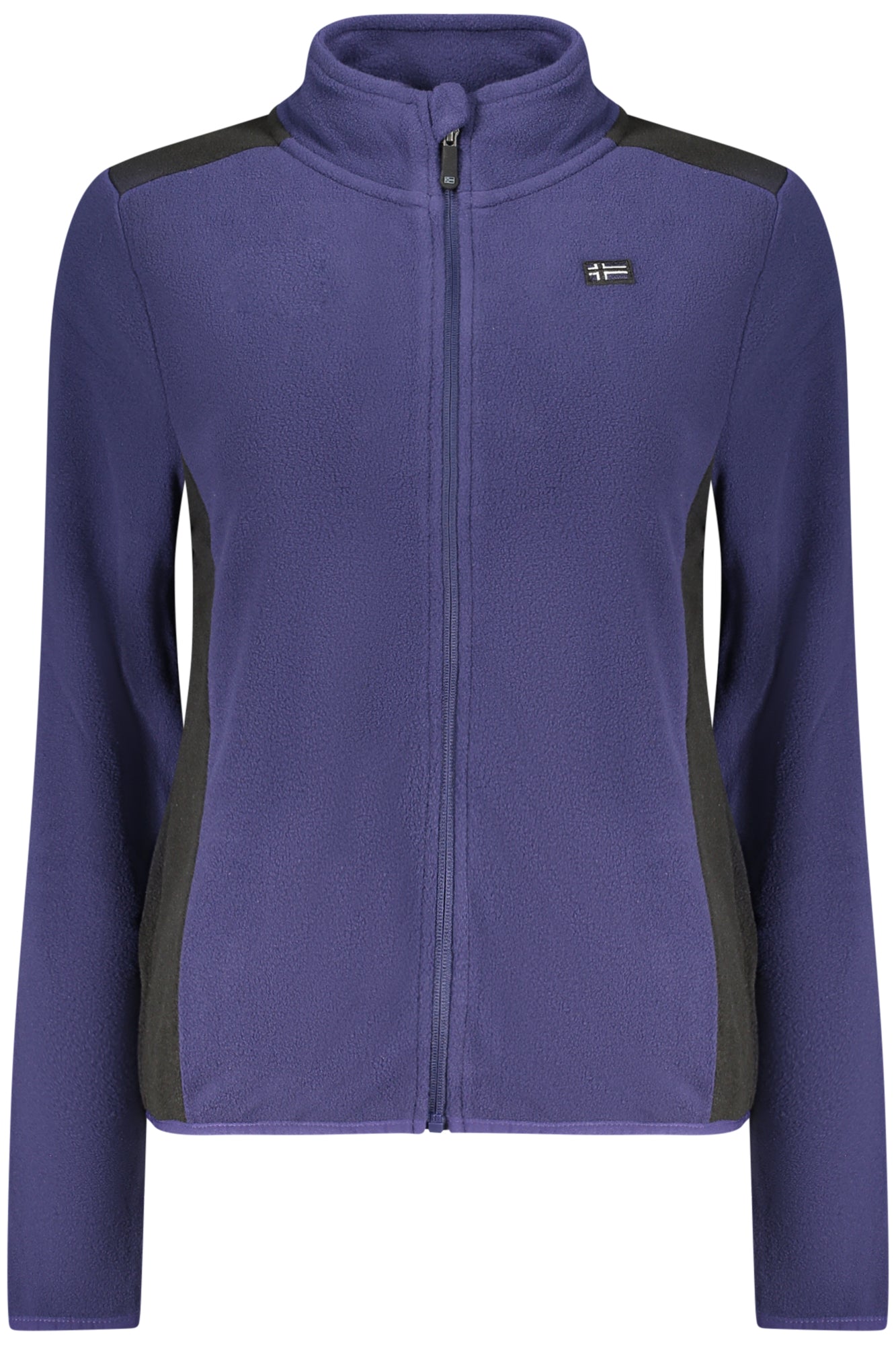 849910_BLIRISBL – Damen Fleece-Sweatshirt Blau mit Reißverschluss und Kontrastdetails – Größe: S, M, L, XL, 2XL – Farbe: Blu