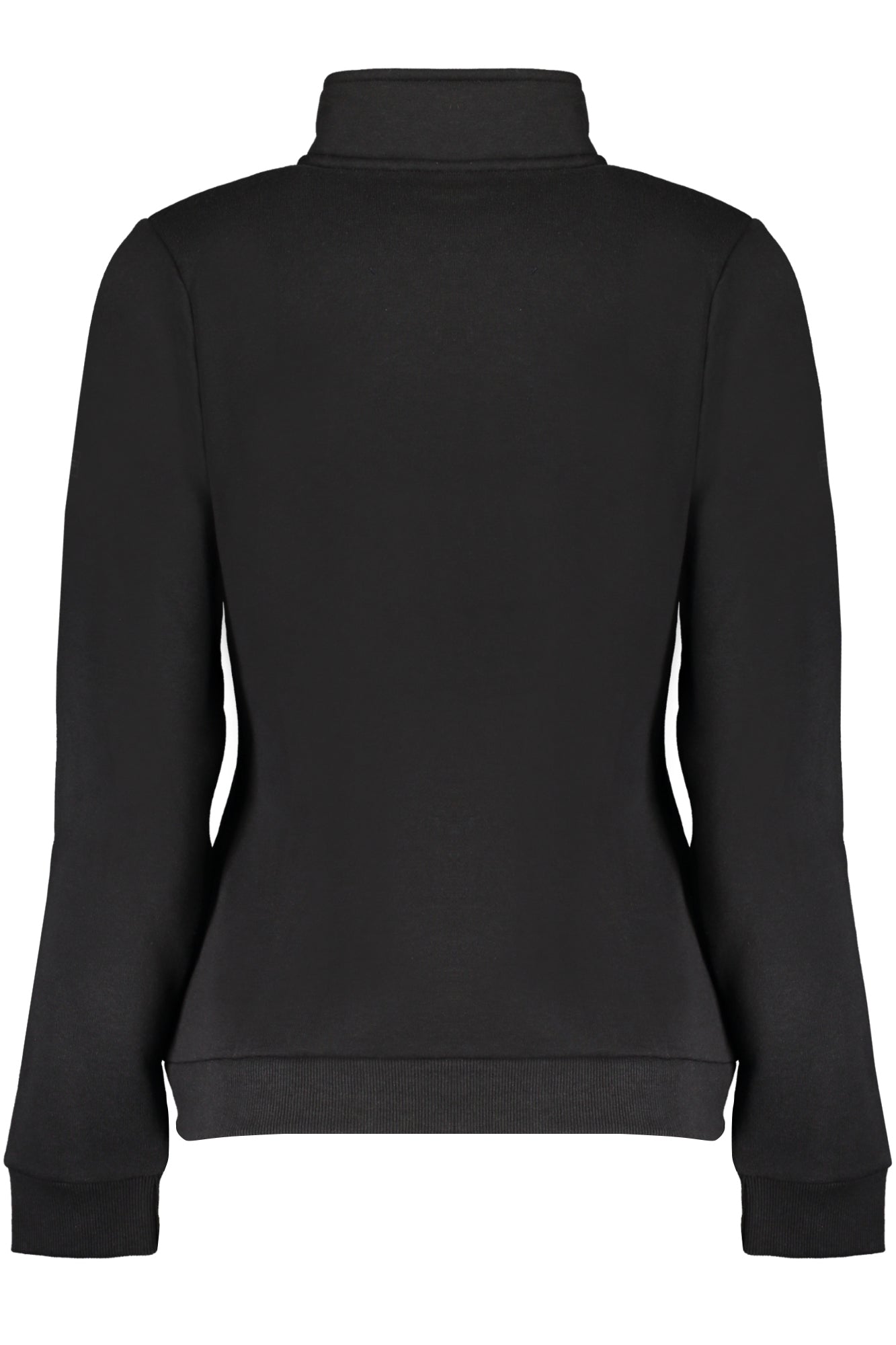 849001_NEBLACK – Damen-Sweatshirt Schwarz Reißverschluss & Stickerei – Stilvoll & Modern – Größe: S, M, L, XL – Farbe: Nero