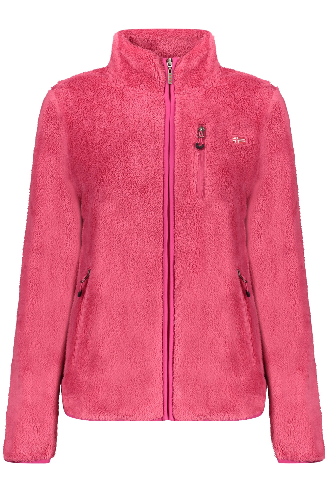 XXX849909_RSCILIEG – Damen Fleece-Sweatshirt mit Reißverschluss und Taschen - Langarm Pink – Größe: S, M, L, XL, 2XL – Farbe: Rosa