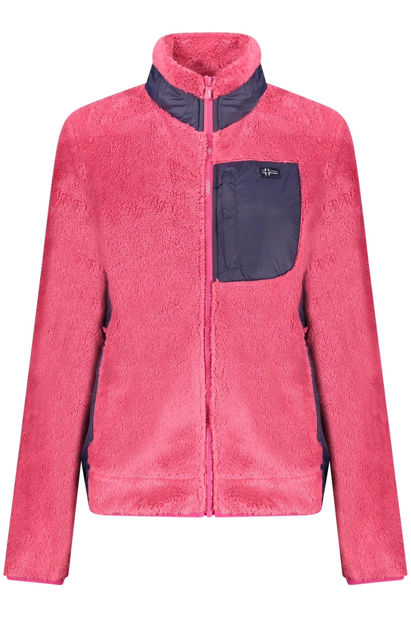 859902_RSCILIEG – Damen Fleece-Sweatshirt Rosa mit Reißverschluss und Taschen – Größe: S, M, L, XL, 2XL – Farbe: Rosa