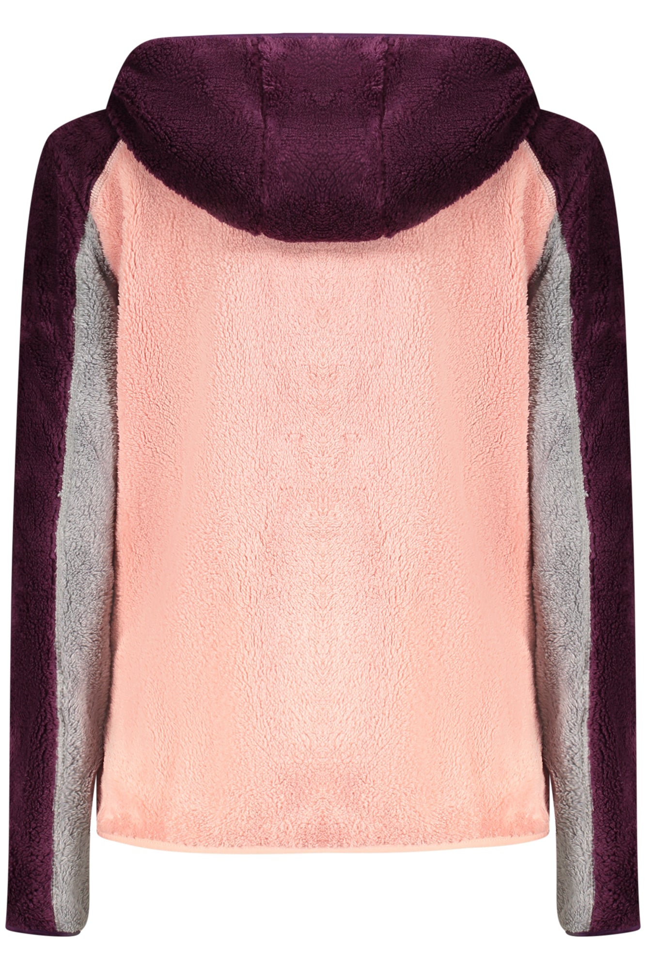 849904_RSROSANTI – Damen Kapuzenpullover gefüttert mit Kontrastdetails und Stickerei – Größe: S, M, L, XL, 2XL – Farbe: Rosa