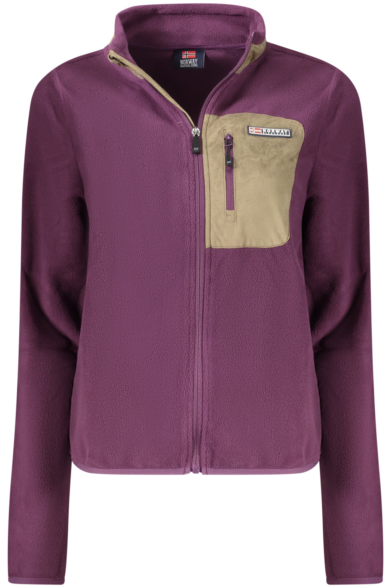 859906_VIGRAPE – Damen Fleece-Sweatshirt Lila mit Brusttasche & Reißverschluss – Größe: S, M, L, XL, 2XL – Farbe: Viola