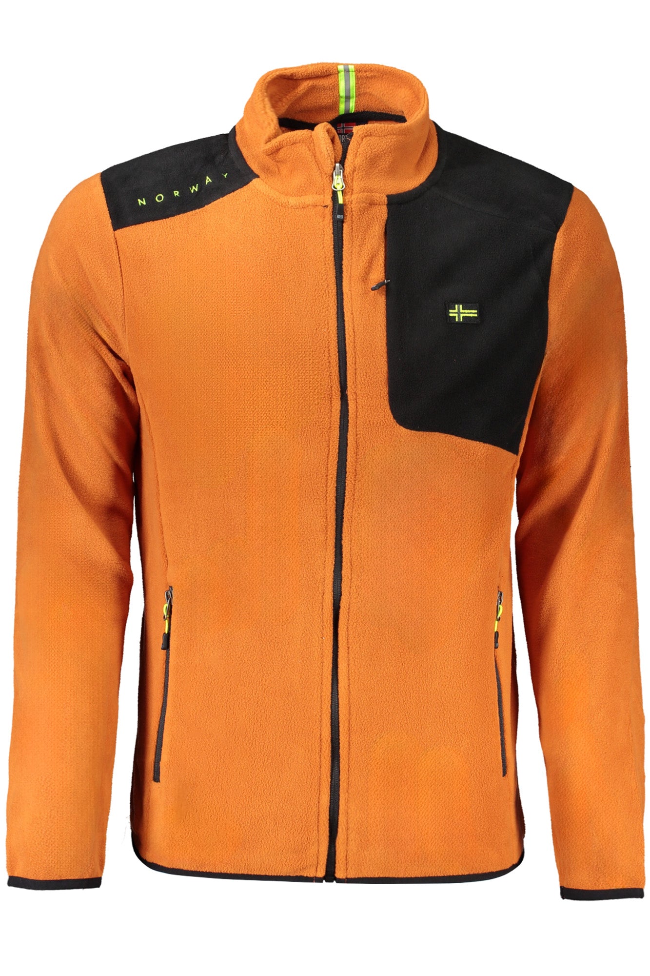849548_ARRUST – Herren Fleece-Sweatshirt mit Reißverschluss und Taschen in Orange – Größe: M, L, XL, 2XL – Farbe: Arancione