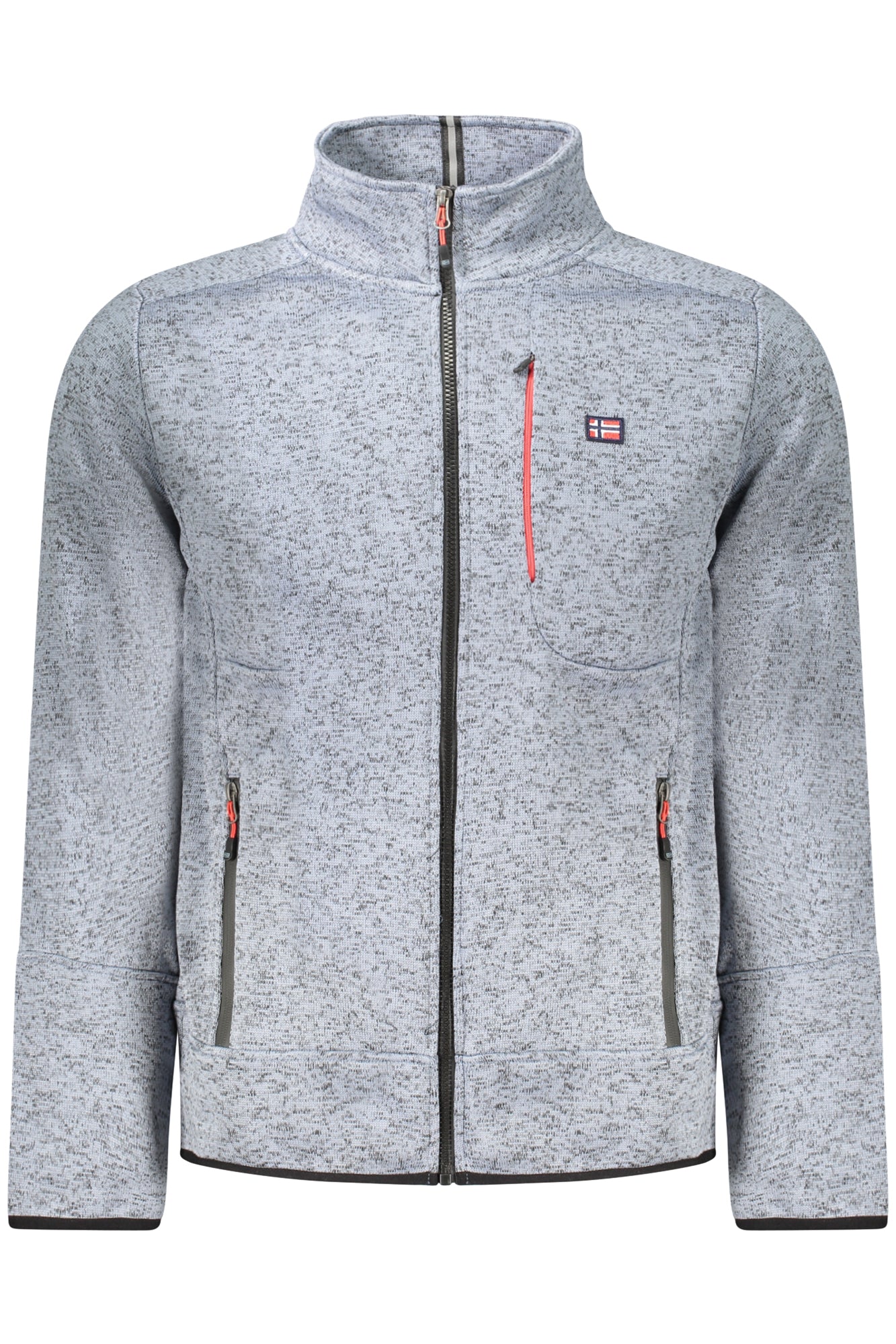 849347_AZTYPHOO – Herren Sweatshirt Blau mit Reißverschluss und Taschen - Norwegisches Design – Größe: S, M, L, XL, 2XL, 3XL – Farbe: Azzurro