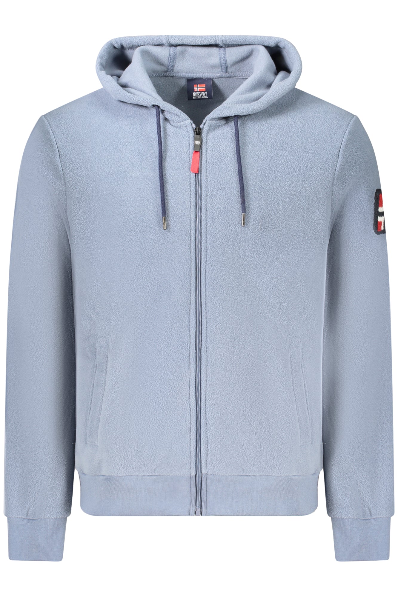 849531_AZTYPHOO – Herren-Sweatshirt Blau: Fleece Kapuzenpullover mit Reißverschluss – Größe: S, M, L, XL, 2XL, 3XL – Farbe: Azzurro