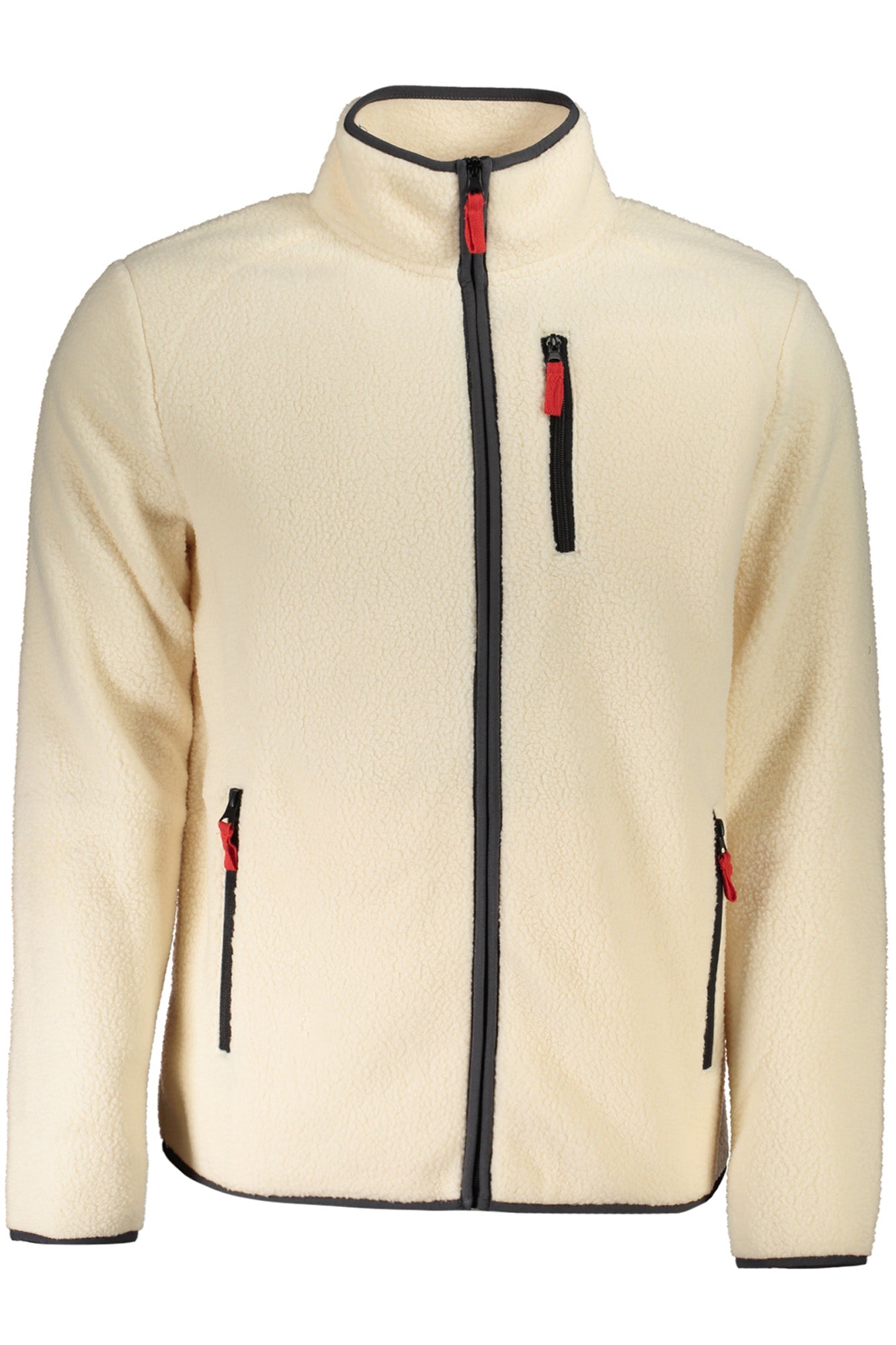 839506_BECREAM – Stilvolles Herren-Sweatshirt Beige: Reißverschluss, Taschen & Details – Größe: M, L, XL, 2XL – Farbe: Beige