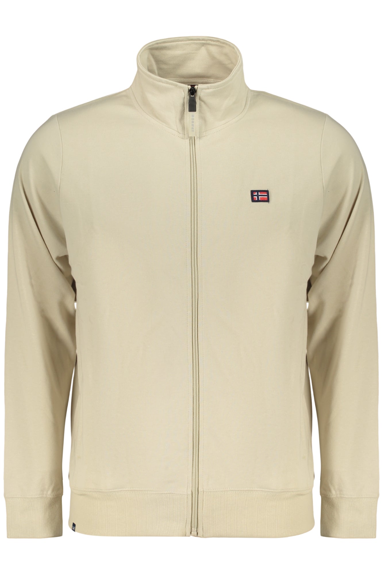 862743_BEBEIGE – Elegantes Herren-Sweatshirt beige - Langarm, Reißverschluss, Taschen – Größe: S, M, L, XL, 2XL, 3XL – Farbe: Beige