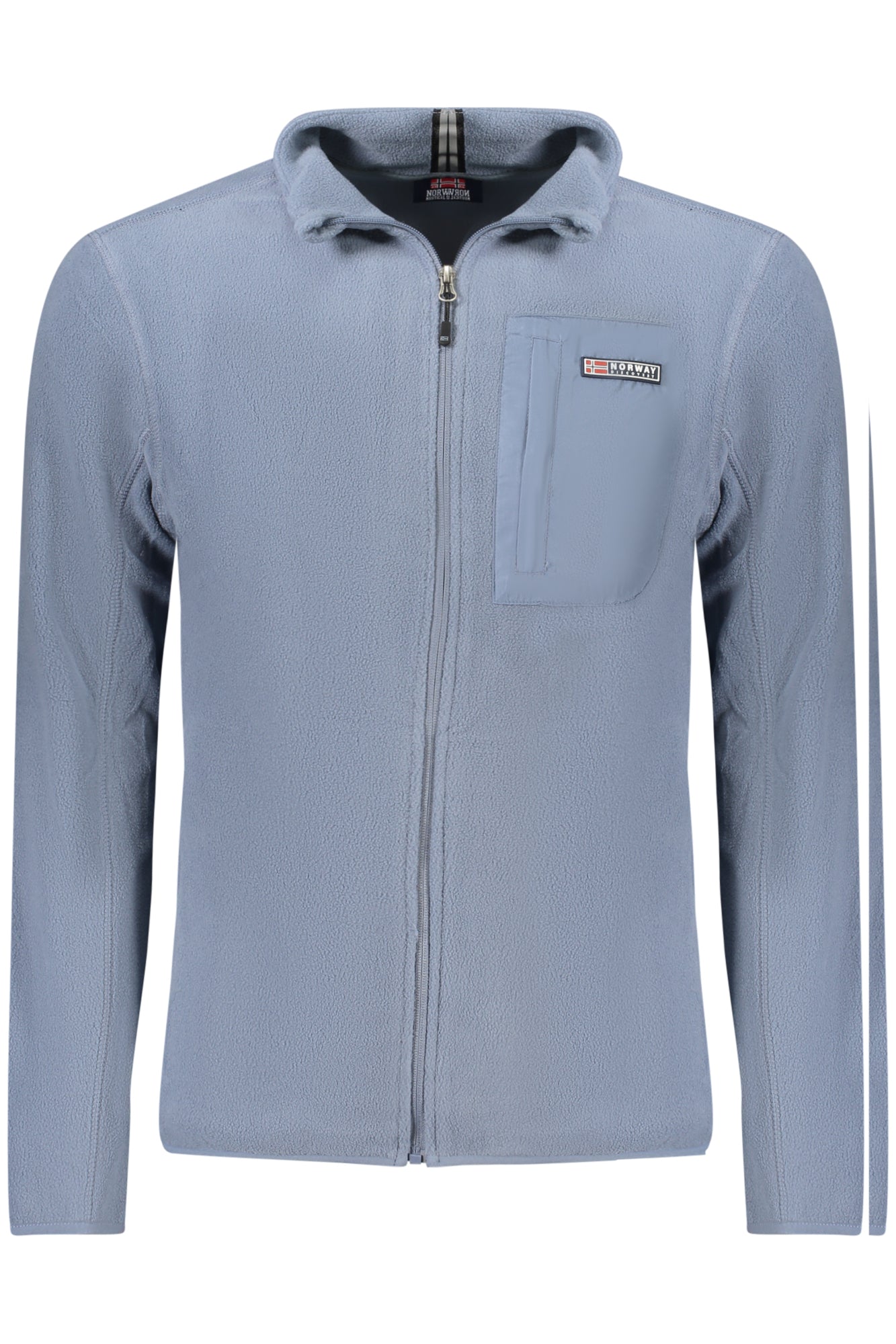 859505_BLTYPHOO – Herren Langarm-Fleece-Sweatshirt Blau mit Reißverschluss & Taschen – Größe: S, M, L, XL, 2XL, 3XL – Farbe: Blu