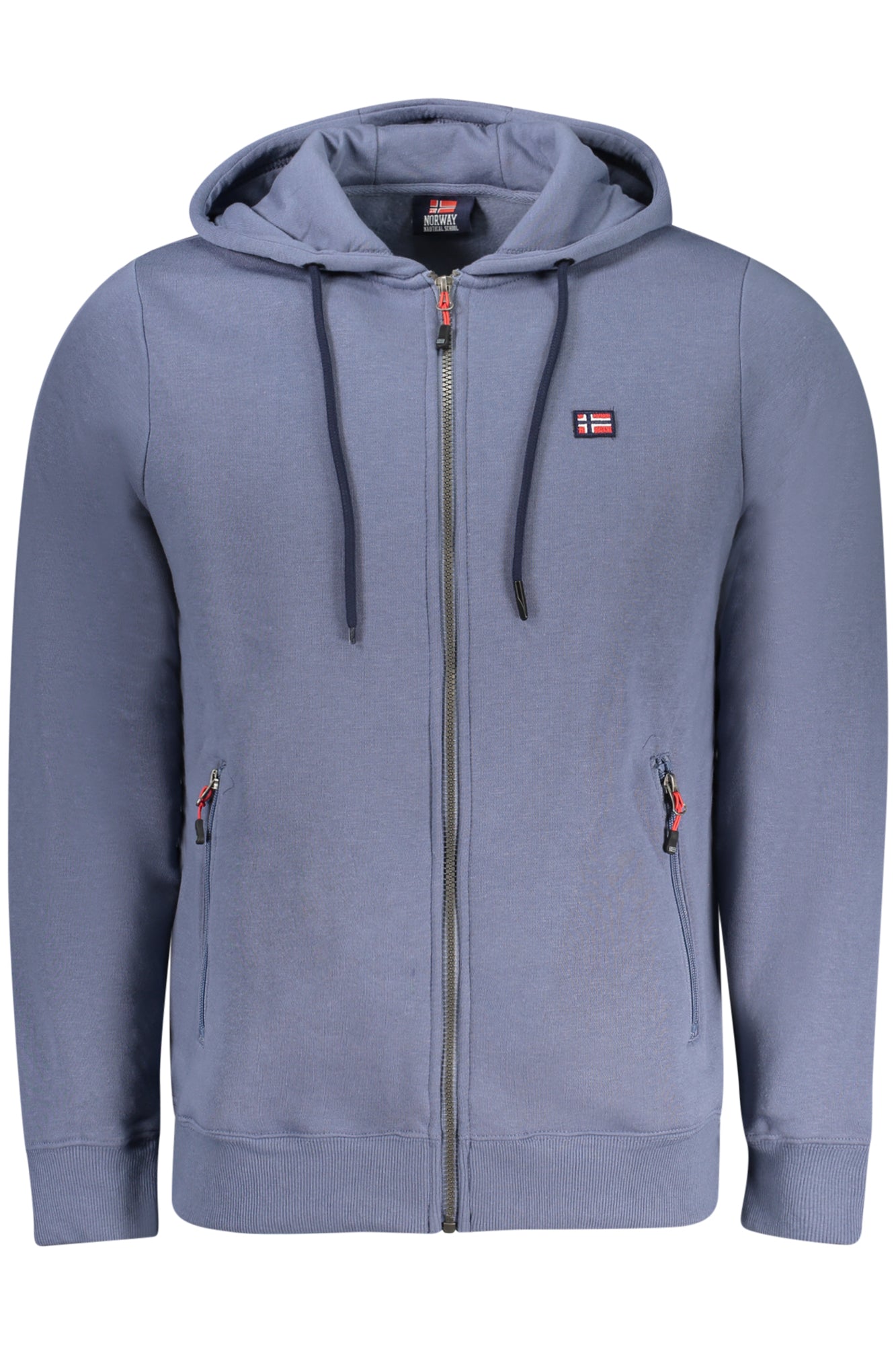 849442_BLTYPHOO – Blauer Herren Kapuzenpullover mit Reißverschluss & Stickerei – Größe: S, M, L, XL, 2XL, 3XL – Farbe: Blu