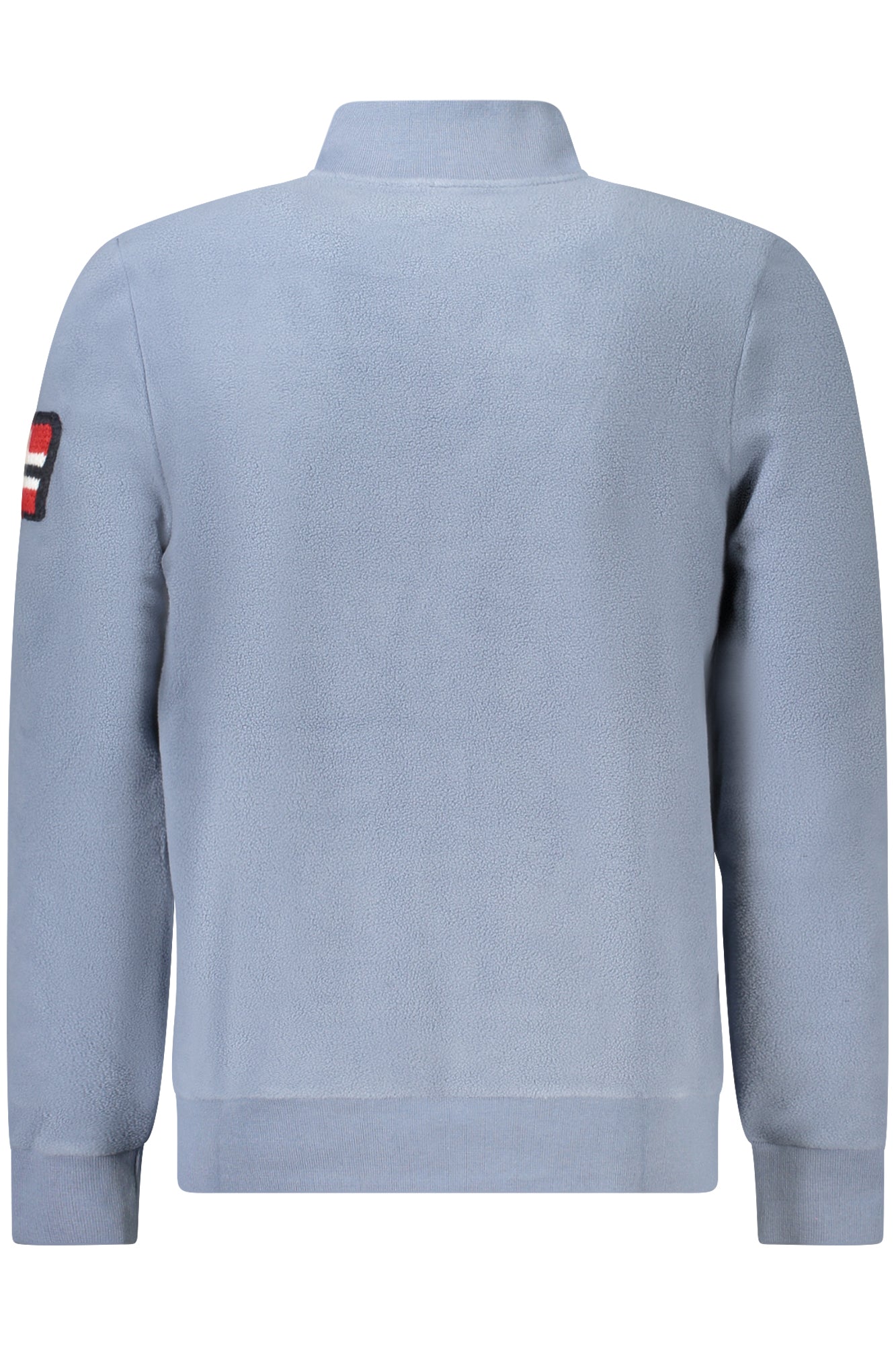 859532_BLTYPHOO – Herren Fleece-Langarmshirt Blau mit Stickerei und Reißverschluss – Größe: S, M, L, XL, 2XL, 3XL – Farbe: Blu