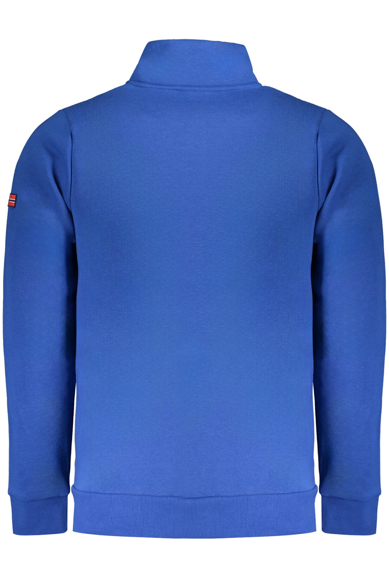 849452_BLBLUETT – Herren Blauer Pullover mit Reißverschluss & Logo - Gefüttert, 2 Taschen – Größe: XL, 2XL, M, L – Farbe: Blu