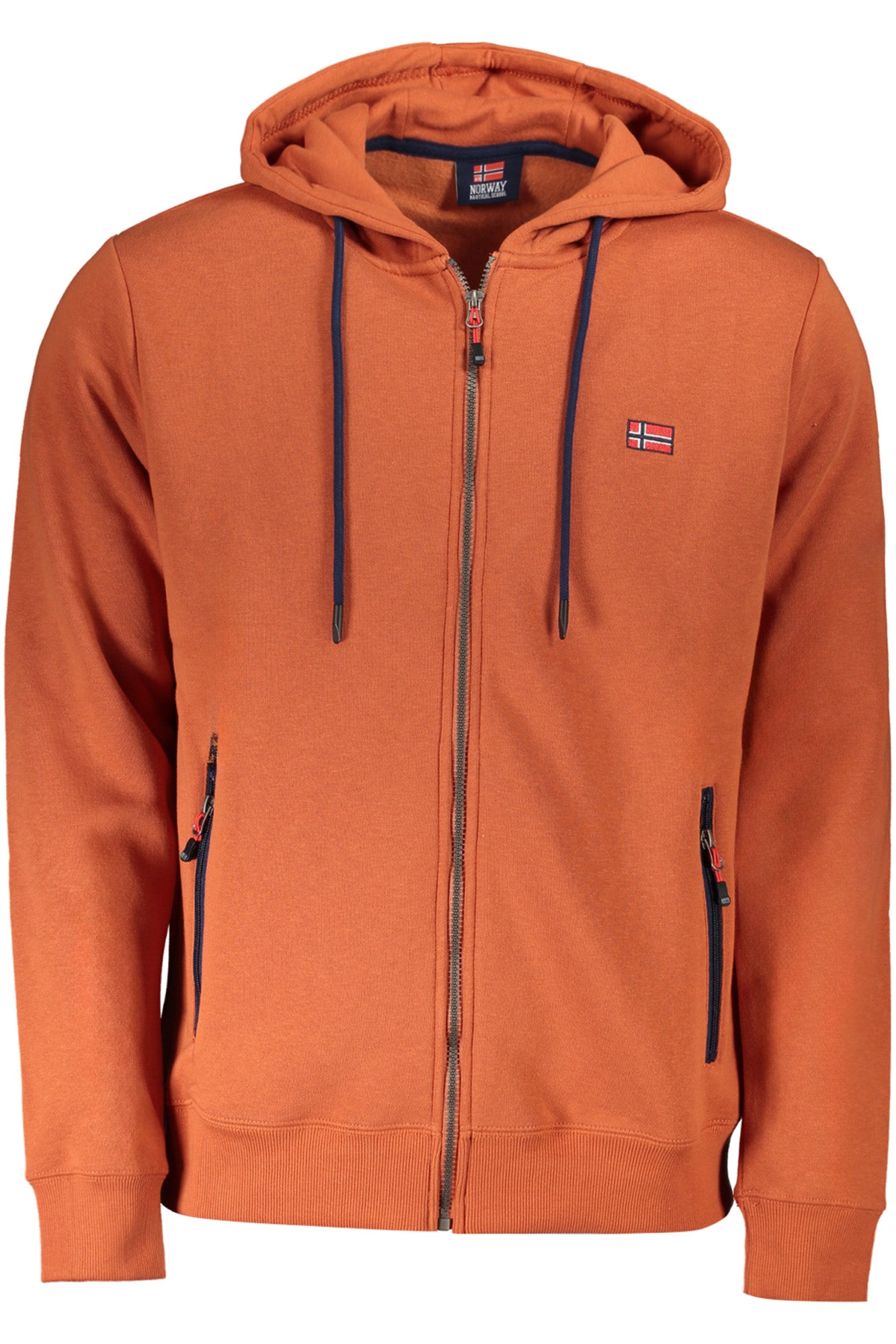 849442_MARUST – Herren-Sweatshirt mit Reißverschluss, braun, gefüttert, Norwegen-Design – Größe: XL, 2XL, L – Farbe: Marrone