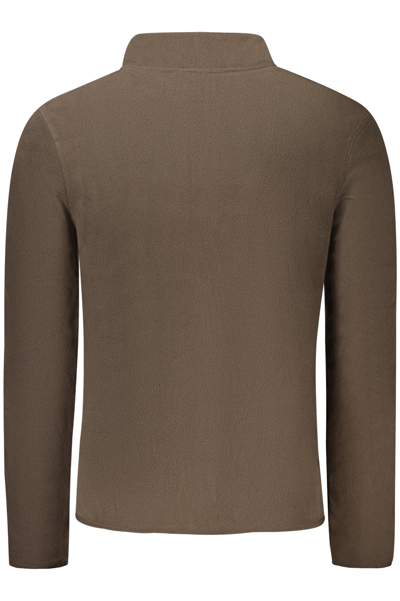 859505_MAFALCON – Herren Fleecejacke Braun: Reißverschluss, 3 Taschen & Applikation – Größe: S, M, L, XL, 2XL, 3XL – Farbe: Marrone