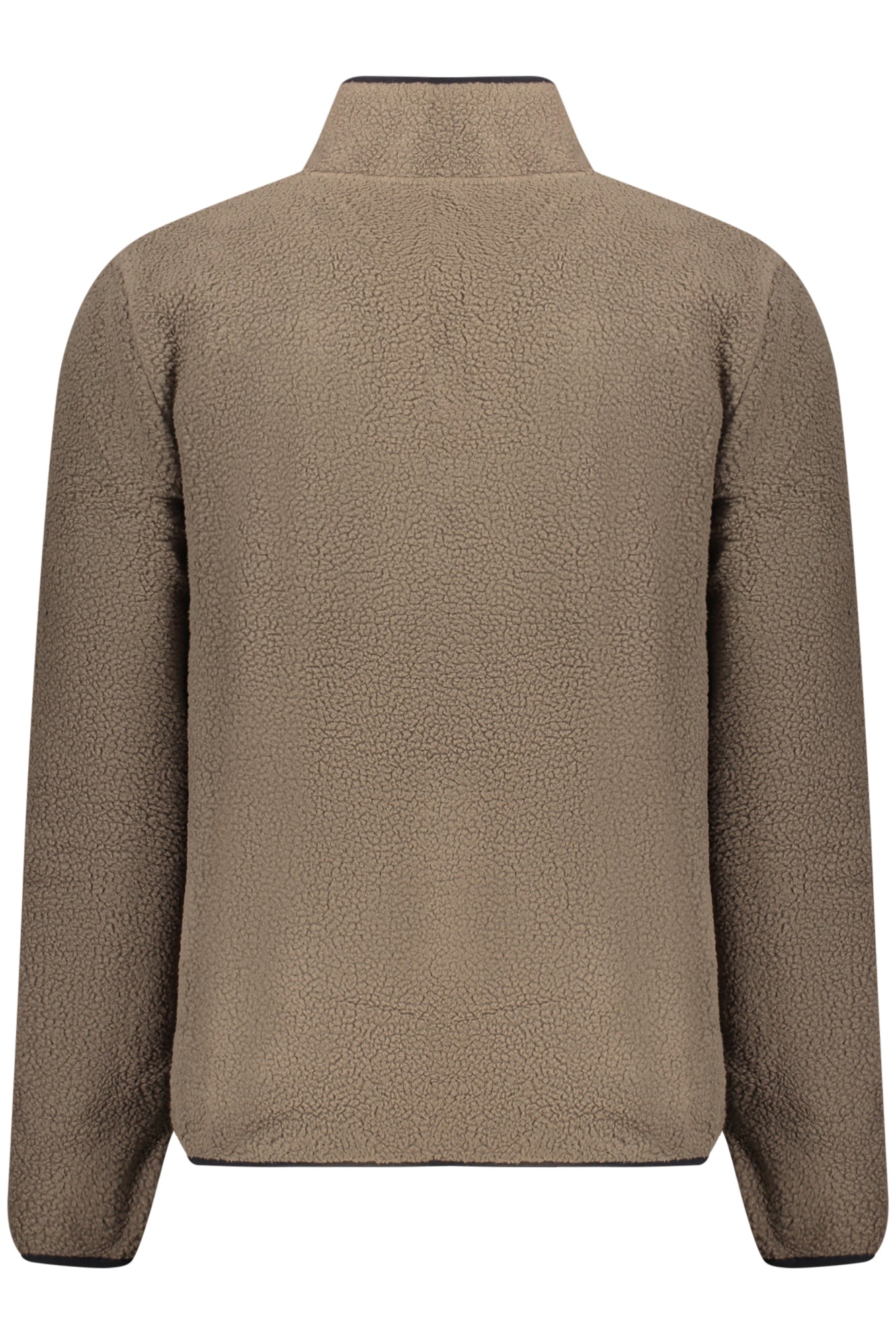 839506_MAFALCON – Braunes Herren-Sweatshirt mit Reißverschluss und Kontrastdetails – Größe: S, M, L, XL, 2XL, 3XL – Farbe: Marrone