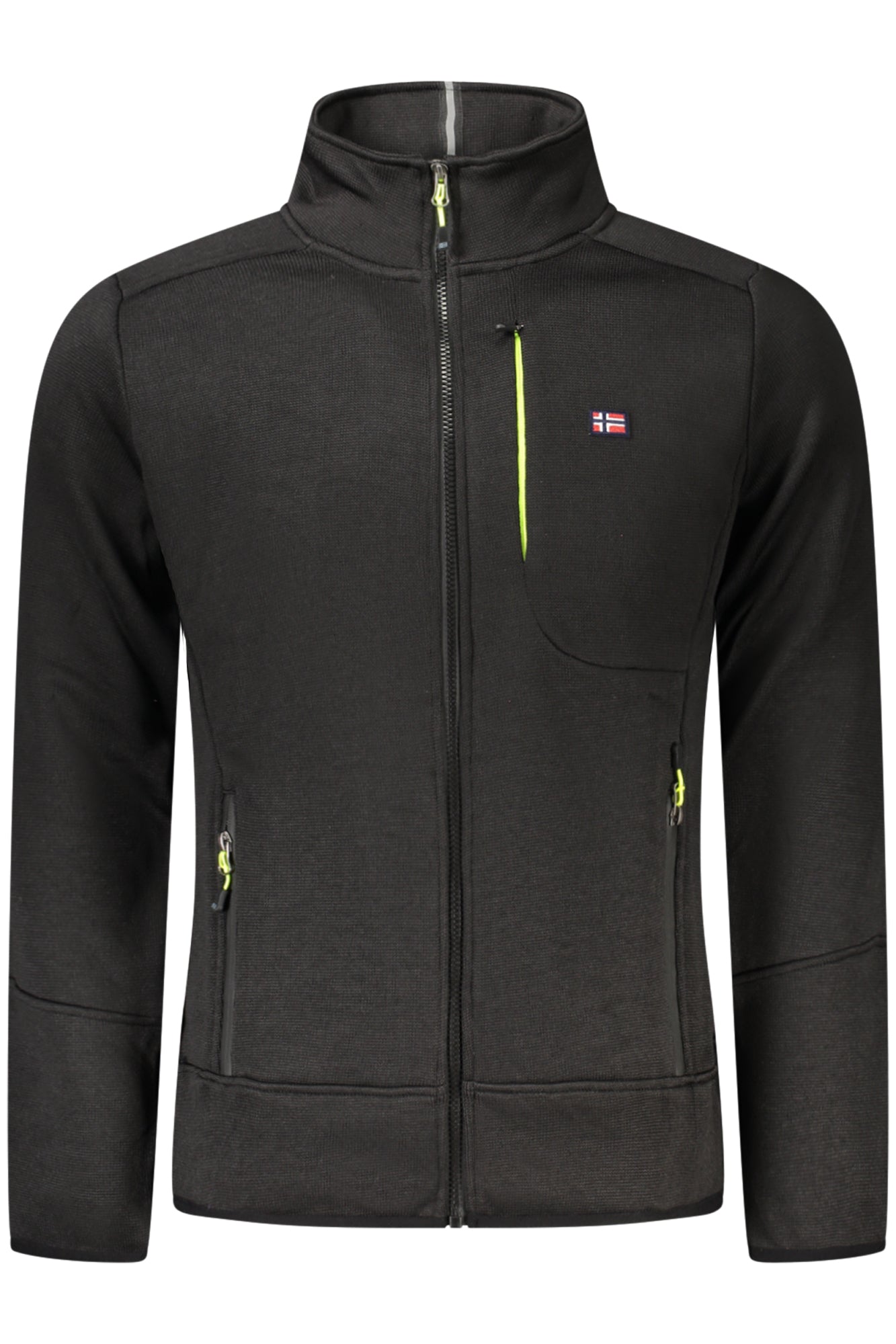 XXX849347_NEBLACK – Herren Sweatshirt Schwarz mit Reißverschluss und Taschen 1963 Design – Größe: S, M, L, XL, 2XL, 3XL – Farbe: Nero