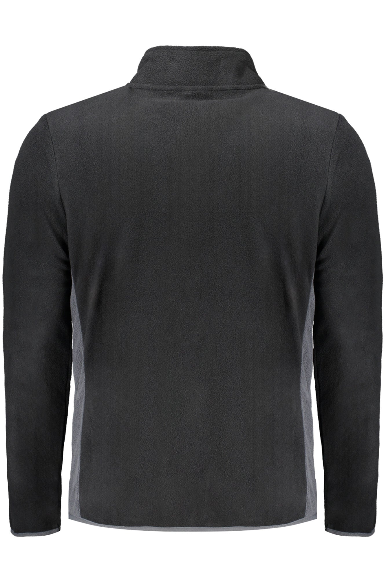 849545_NEBLACK – Schwarzes Herren-Sweatshirt mit Reißverschluss und Applikationen – Größe: M, L, XL, 2XL – Farbe: Nero