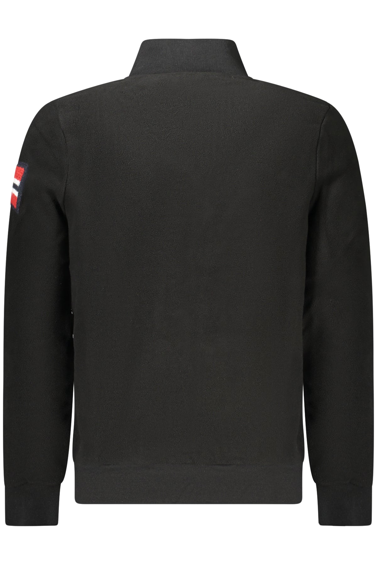 859532_NEBLACK – Herren Fleece-Sweatshirt Schwarz mit Reißverschluss und Stickerei – Größe: S, M, L, XL, 2XL, 3XL – Farbe: Nero