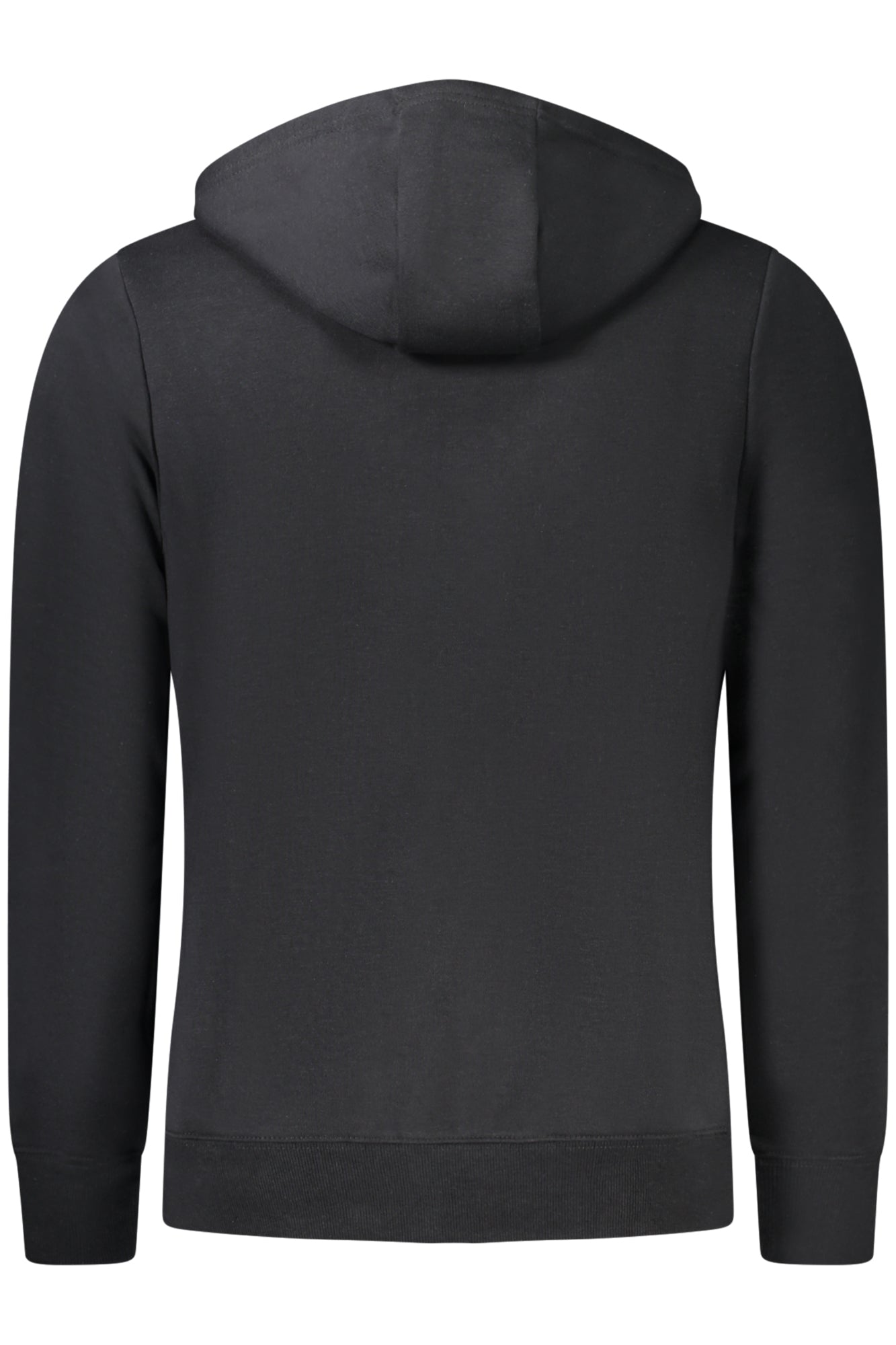 XXX849442_NEBLACK – Herren Kapuzen-Sweatshirt Schwarz mit Reißverschluss und Stickerei – Größe: S, M, L, XL, 2XL, 3XL – Farbe: Nero