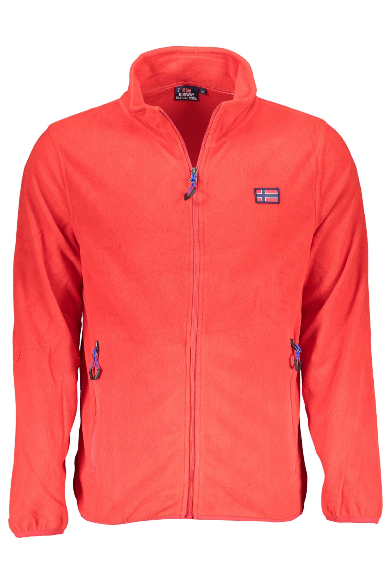 119544_ROSSO_RED-RACE – Rotes Norwegen Sweatshirt für Herren mit Reißverschluss & Taschen – Größe: L, XL, 2XL – Farbe: Rosso