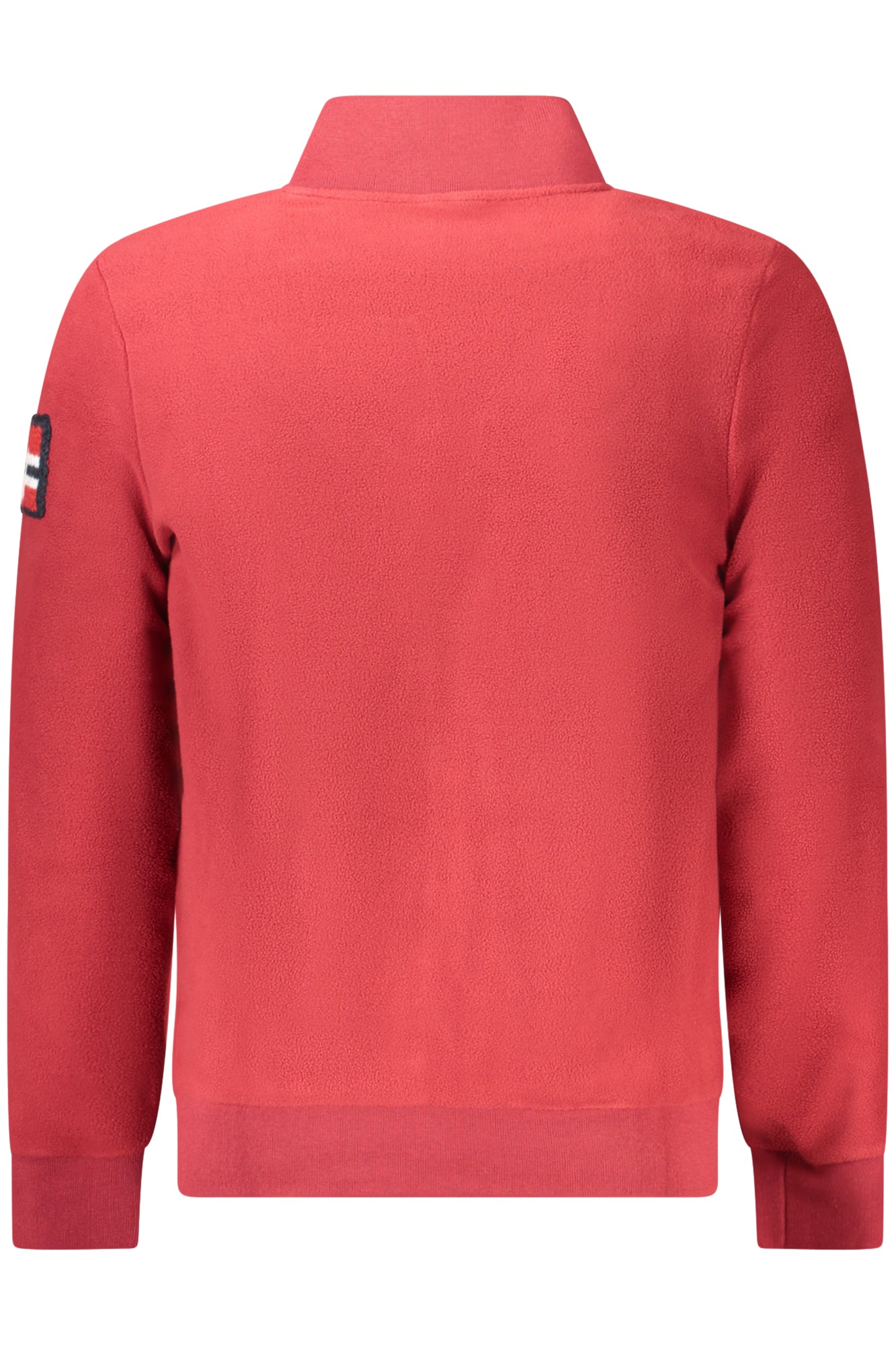 859532_RORED – Herren Roter Fleece-Sweatshirt mit Reißverschluss & Stickerei – Größe: S, M, L, XL, 2XL, 3XL – Farbe: Rosso