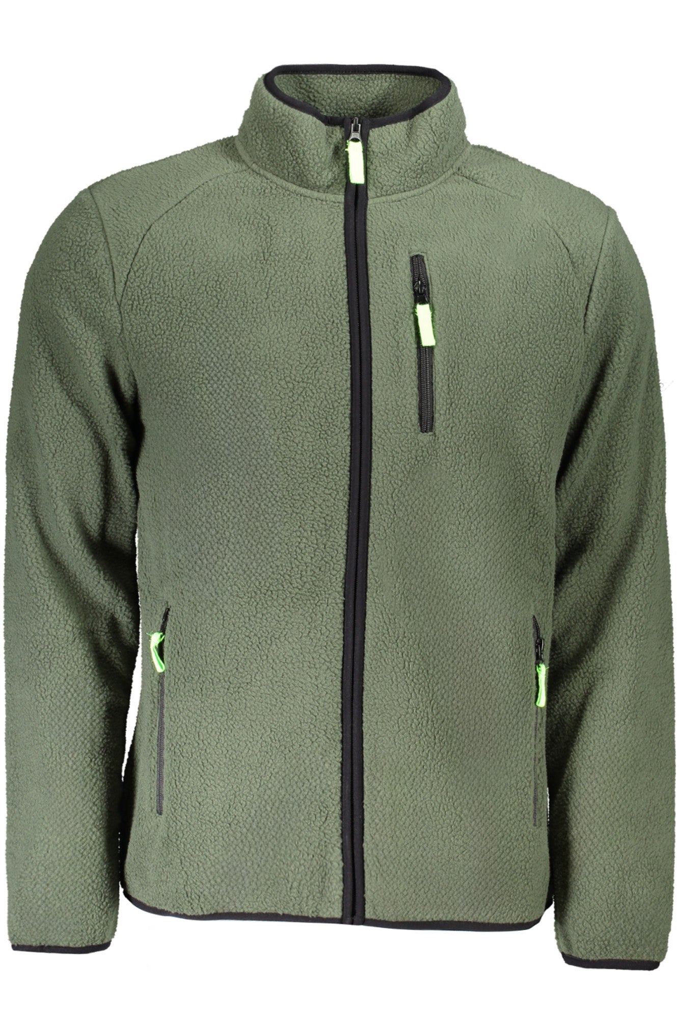 839506_VEARMY – Grünes Herren Sweatshirt mit Reißverschluss und praktischen Taschen – Größe: M, L, XL, 2XL – Farbe: Verde
