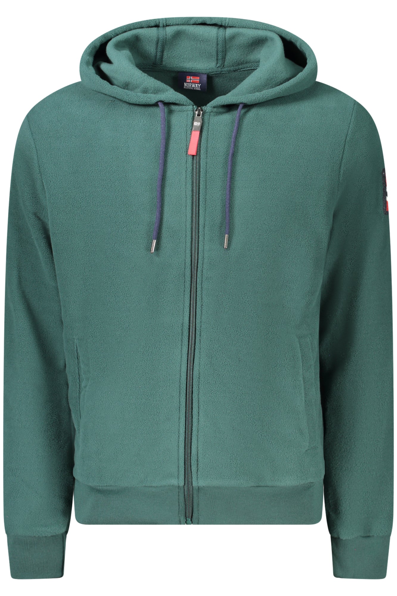 849531_VEALPINE – Herren-Sweatshirt mit Reißverschluss in Grün - Fleece, Kapuze, Taschen – Größe: S, M, L, XL, 2XL, 3XL – Farbe: Verde