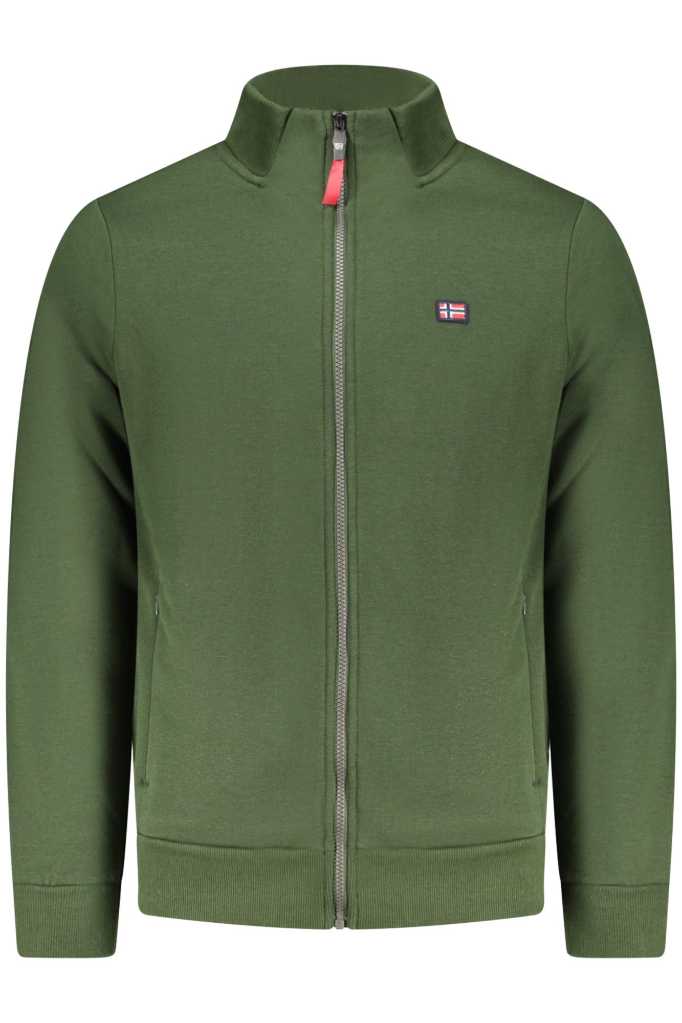 859452_VEARMY – Herren Grünes Zip-Up Sweatshirt mit Reißverschlusstaschen - Langarm – Größe: S, M, L, XL, 2XL, 3XL – Farbe: Verde