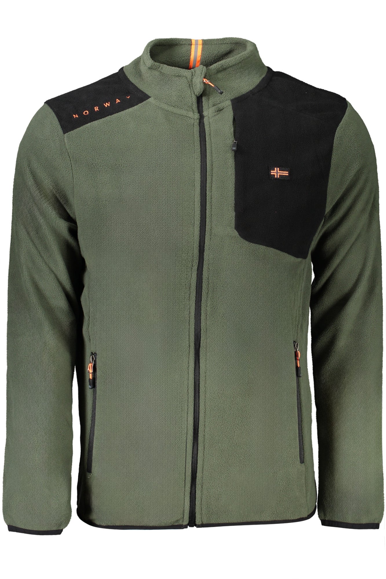 849548_VEARMY – Herren Sweatshirt Grün: Fleecepullover mit 3 Reißverschluss-Taschen – Größe: M, L, XL, 2XL – Farbe: Verde