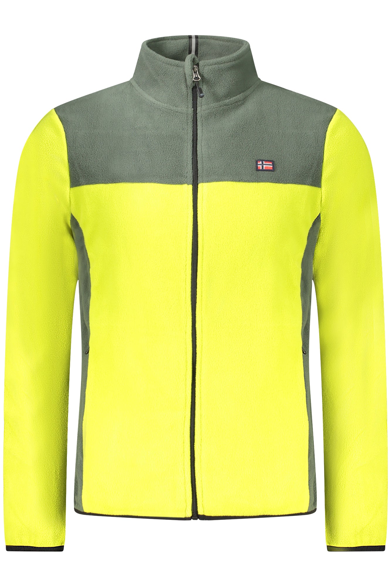 849522_VEBAMBOO – Grünes Herren-Fleeceshirt 1963 mit Reißverschluss und Stickerei – Größe: S, M, L, XL, 2XL, 3XL – Farbe: Verde