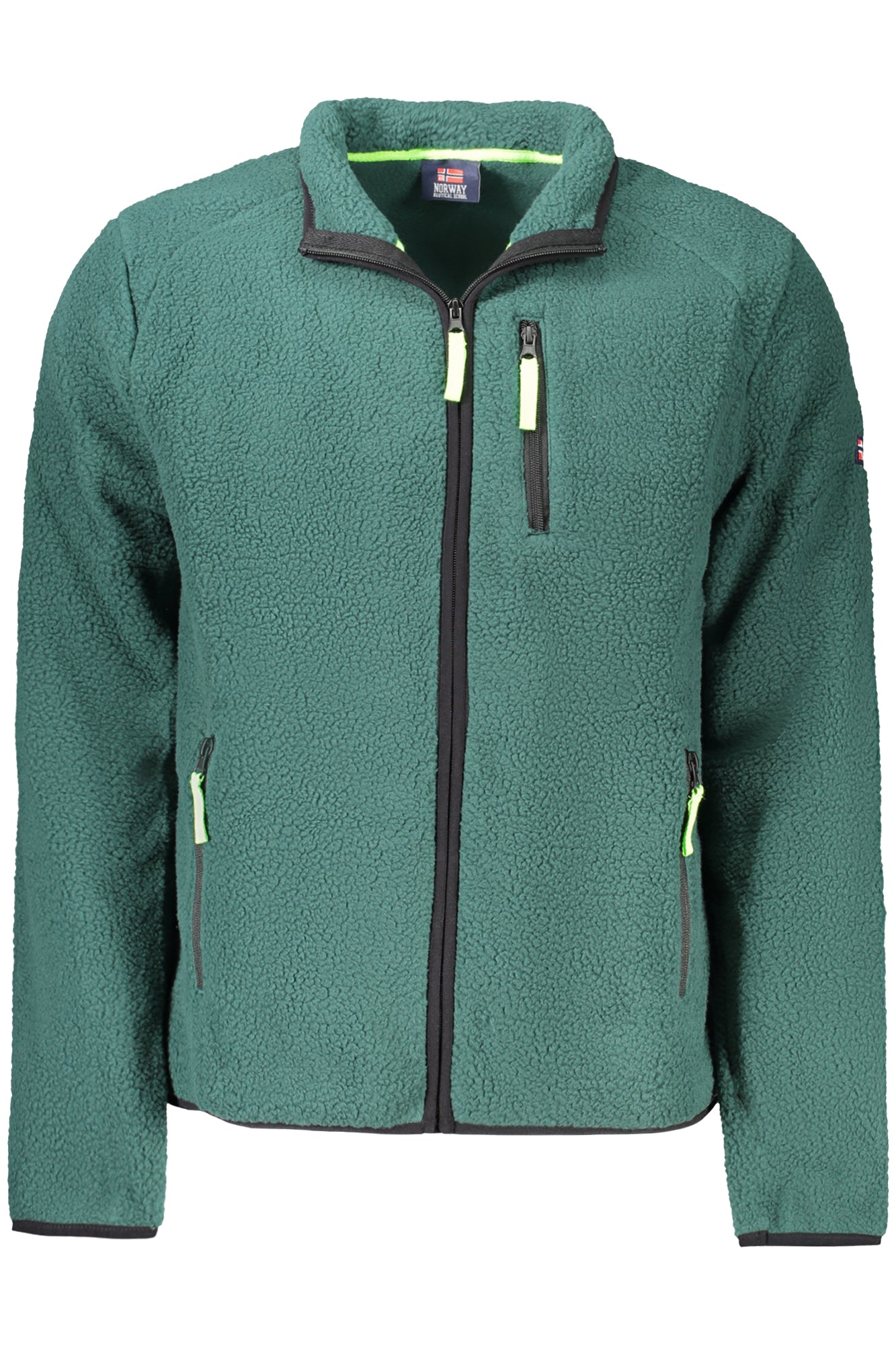 839506_VEALPINE – Grünes Herren-Sweatshirt mit Reißverschluss und Taschen-Details – Größe: S, M, L, XL, 2XL, 3XL – Farbe: Verde