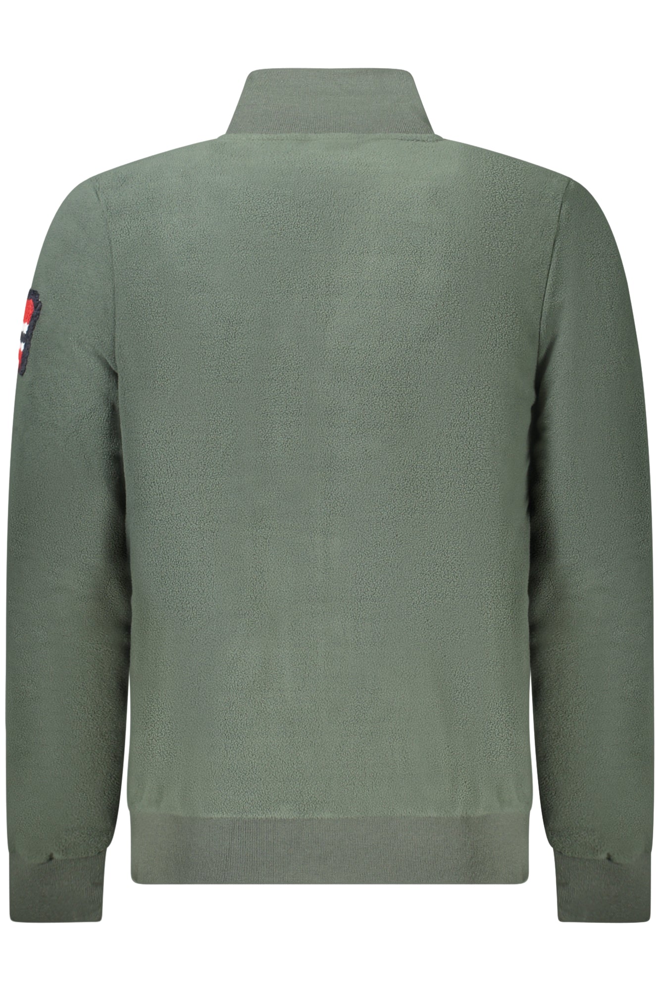 859532_VEARMY – Grünes Herren Fleece-Sweatshirt mit Reißverschluss und Stickerei – Größe: S, M, L, XL, 2XL, 3XL – Farbe: Verde