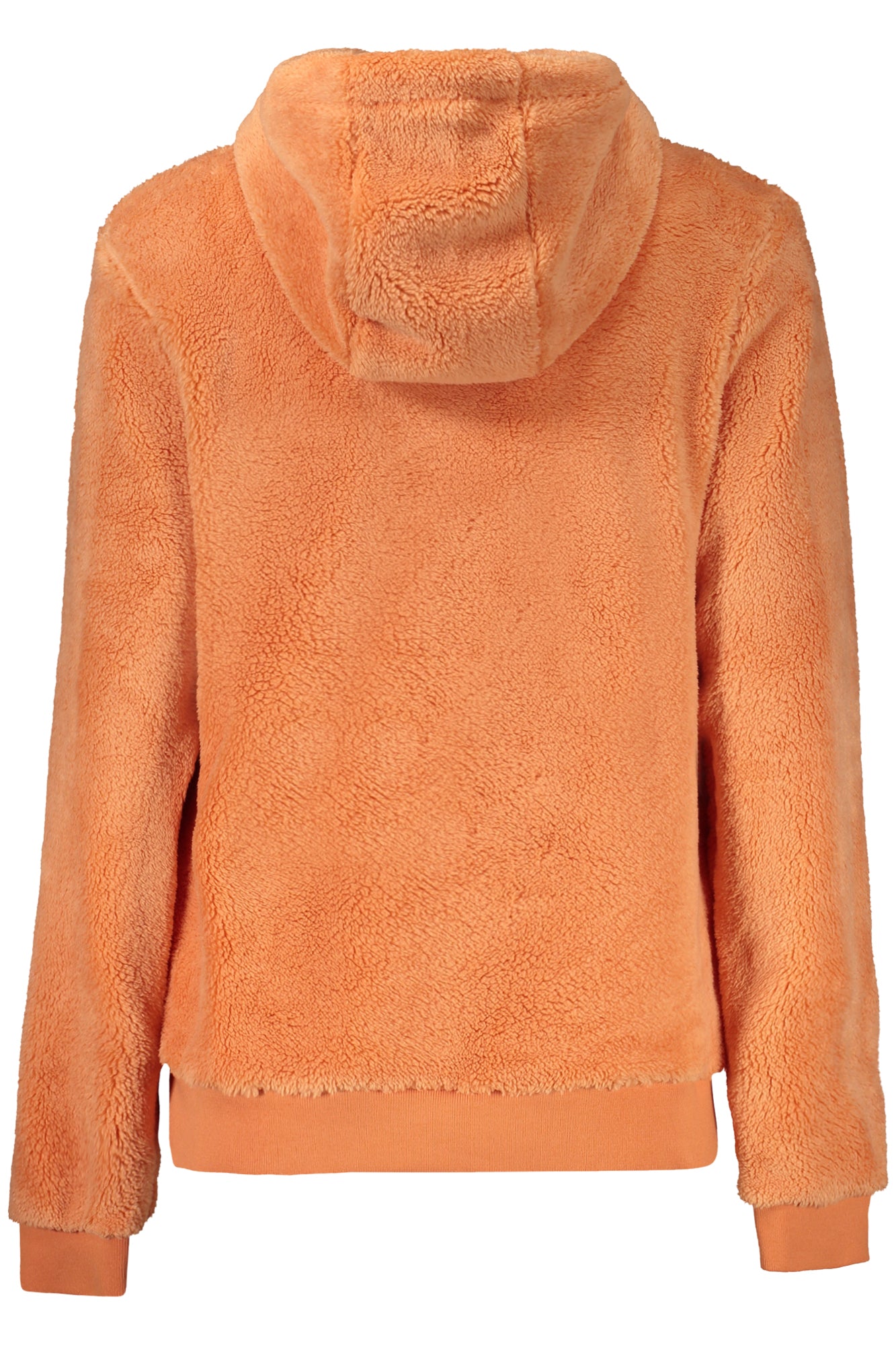 849918_ARPAPAYA – Damen-Sweatshirt Orange: Fleece-Hoodie mit Teddystickerei, Langarm – Größe: L, XL, M, S – Farbe: Arancione
