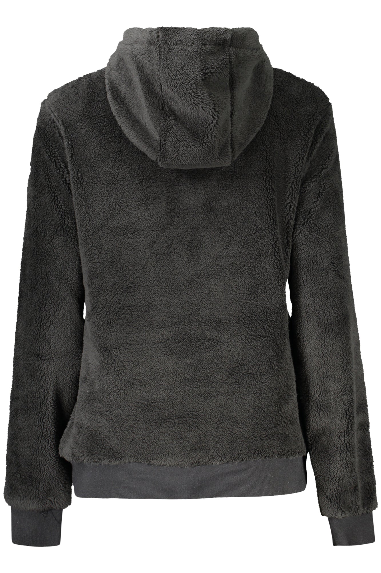 849918_NEBLACK – Schwarzes Damen Sweatshirt aus Teddystoff mit Stickerei - Norwegen 1963 – Größe: M, L, XL, S – Farbe: Nero