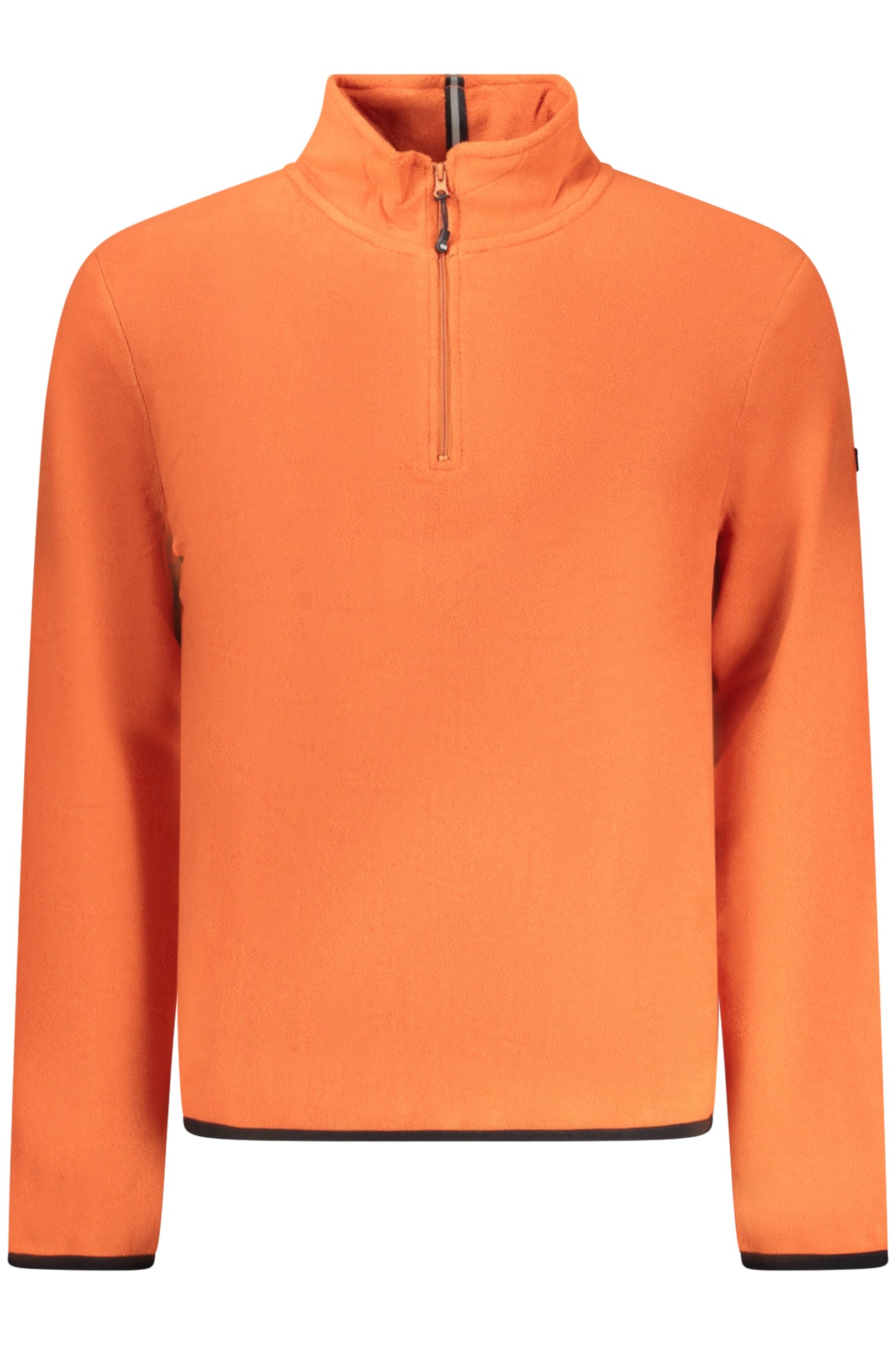 859540_ARRUSTY – Langarm Herren-Fleecepullover mit Reißverschluss in Orange & Kontrastdetails – Größe: S, M, L, XL, 2XL, 3XL – Farbe: Arancione