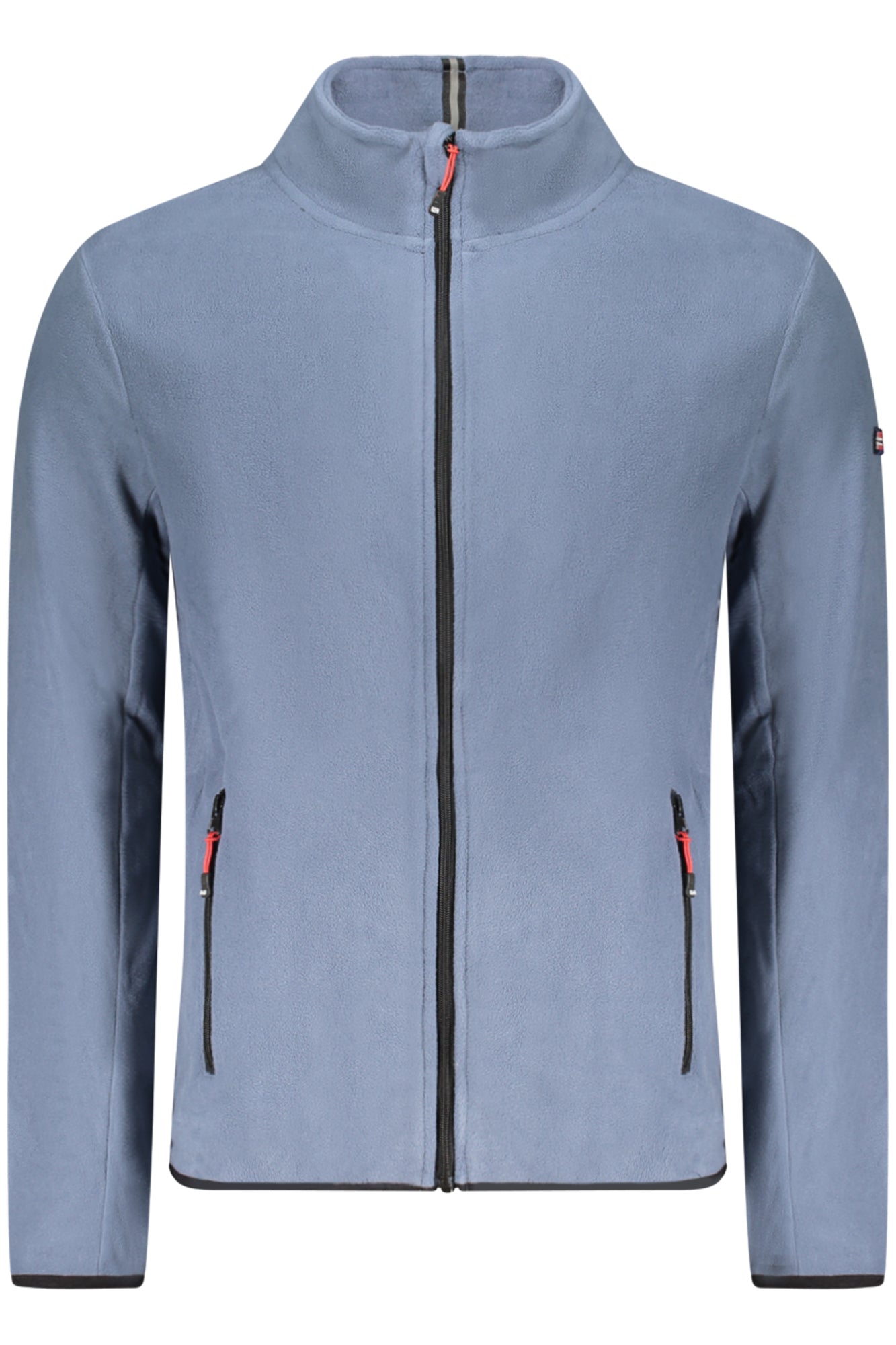 849543_BLTYPHOO – Herren Fleecepullover mit Reißverschluss und Stickerei in Blau – Größe: S, M, L, XL, 2XL, 3XL – Farbe: Blu