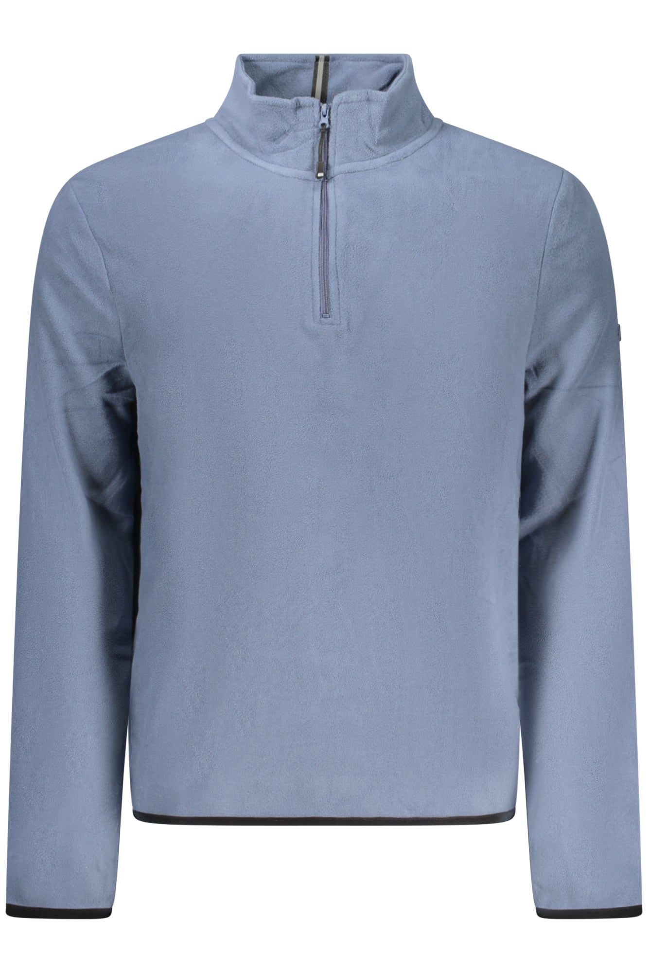 859540_BLTYPHOO – Blauer Herren-Fleecepullover mit Halbreißverschluss und Kontrastdetails – Größe: S, M, L, XL, 2XL, 3XL – Farbe: Blu