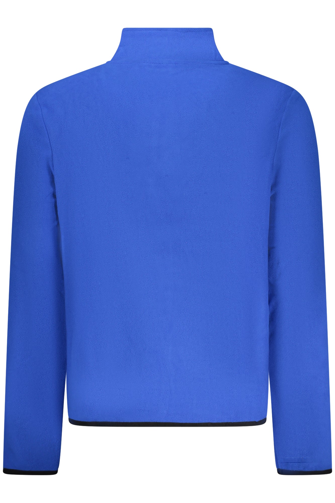 859540_BLBLUETT – Blaues Herren Langarm-Fleece-Shirt mit Kontrastdetails & Reißverschluss – Größe: S, M, L, XL, 2XL, 3XL – Farbe: Blu