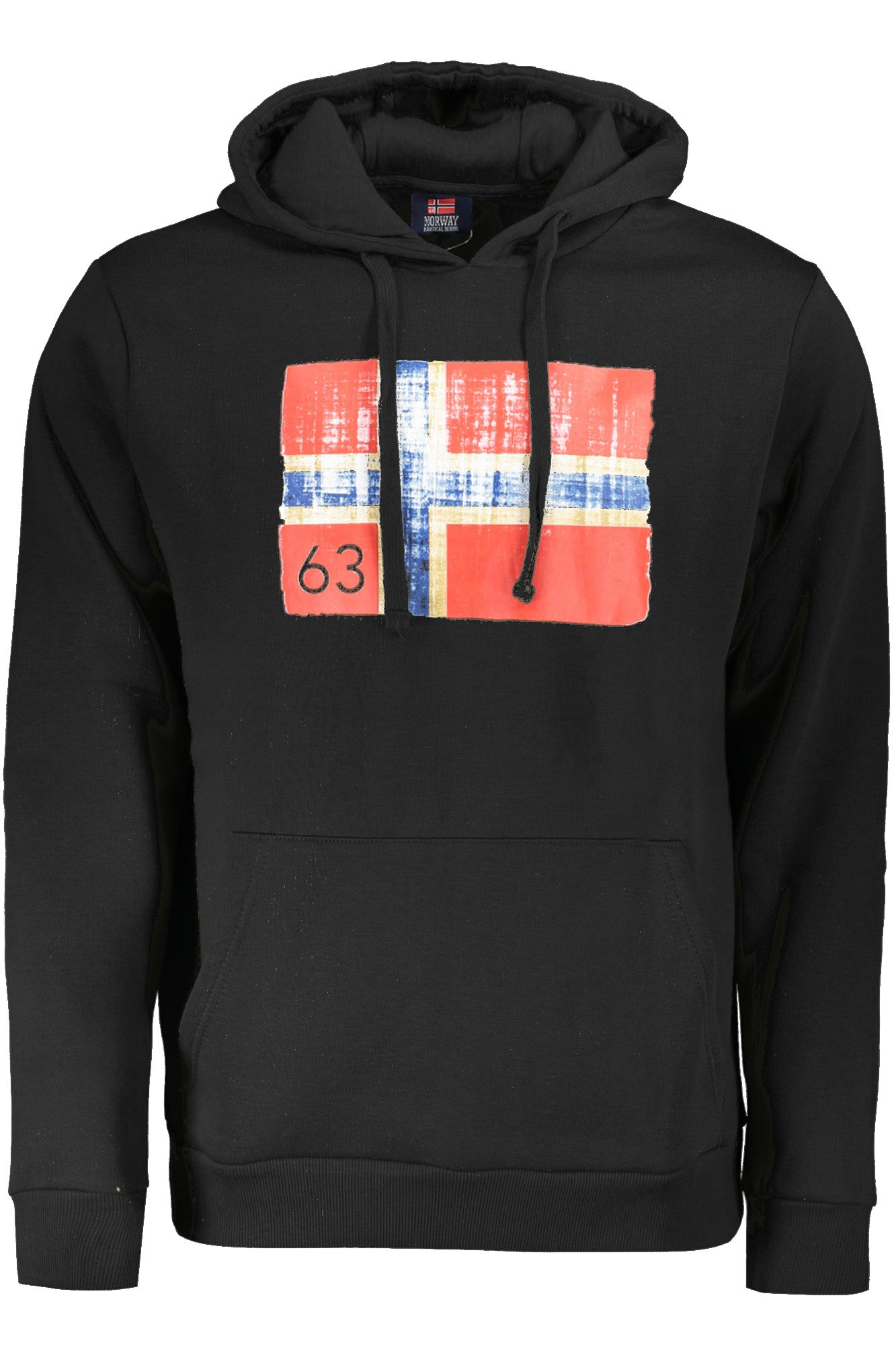 849443_NEBLACK – Kapuzenpullover ohne Reißverschluss - Schwarzes Herren Sweatshirt 1963 – Größe: M, L, XL, 2XL – Farbe: Nero