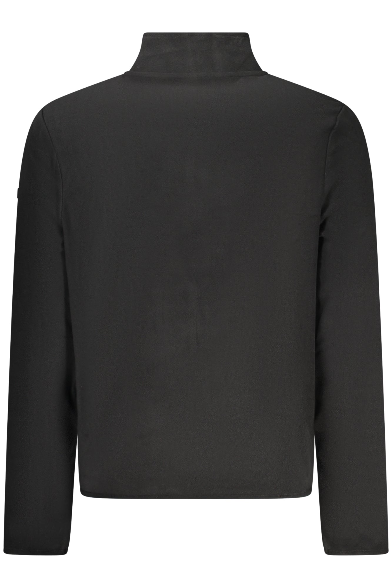 859540_NEBLACK – Herren Langarm-Fleecepullover mit halbem Reißverschluss und Applikation – Größe: S, M, L, XL, 2XL, 3XL – Farbe: Nero